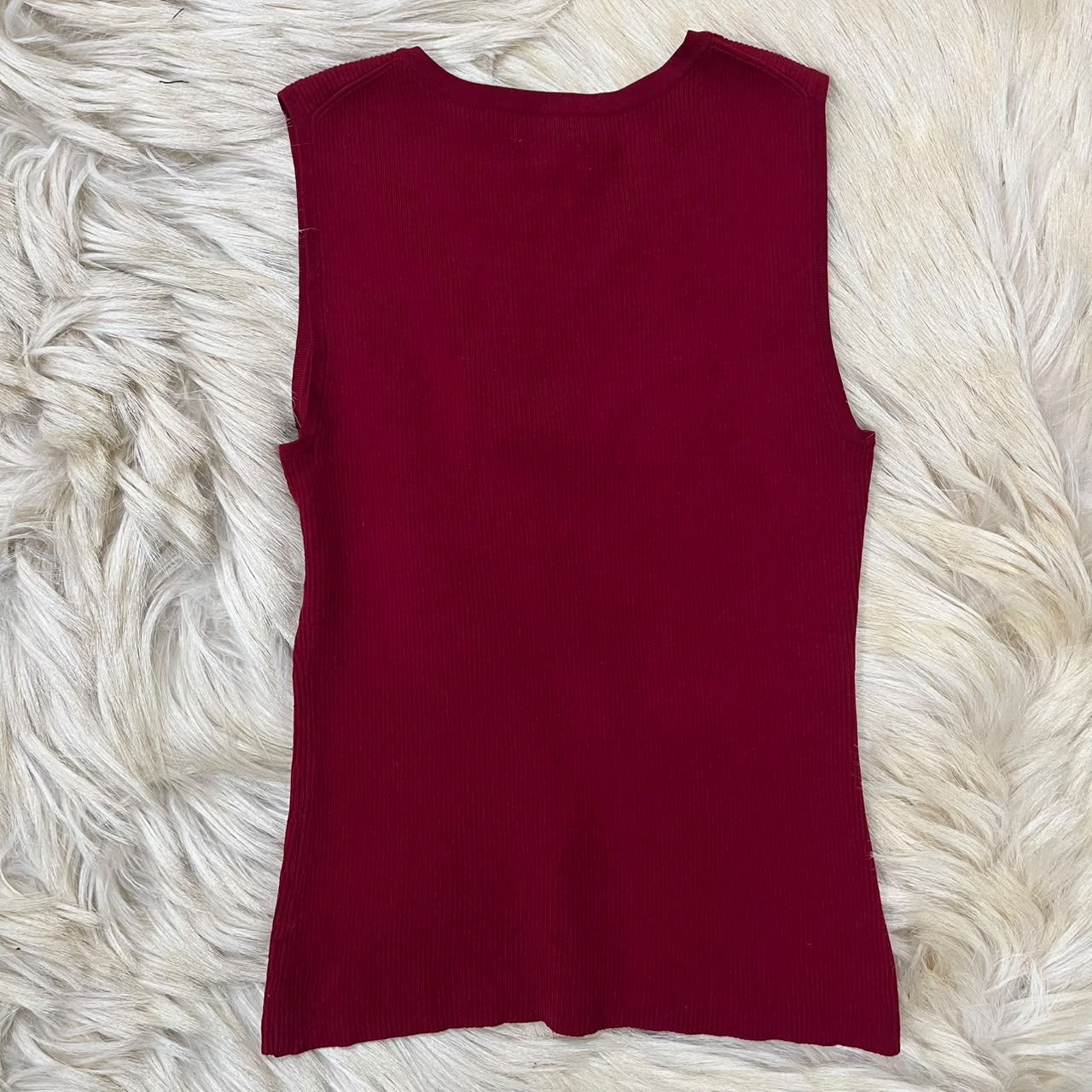 Deep Red Knit Top