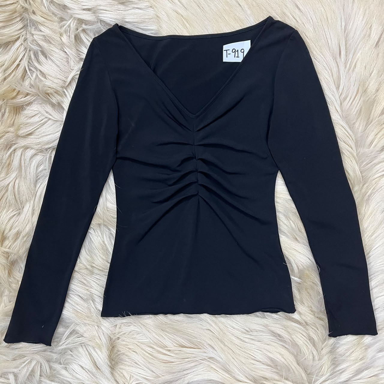 Black Ruched Top