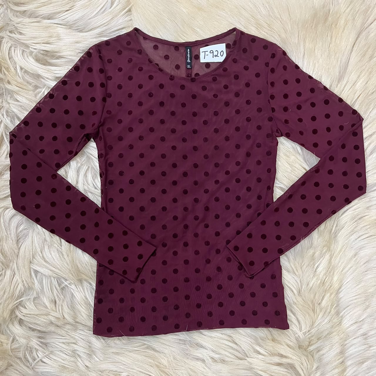 Burgundy Crewneck Top