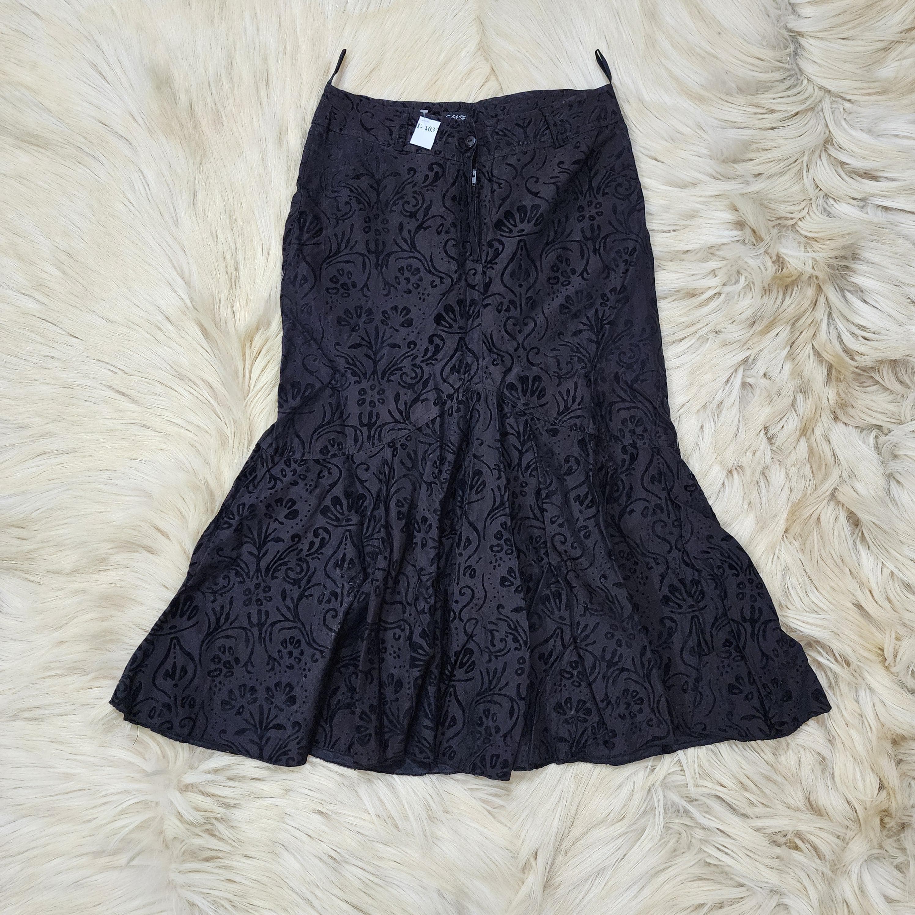 Grunge Brown And Black Skirt