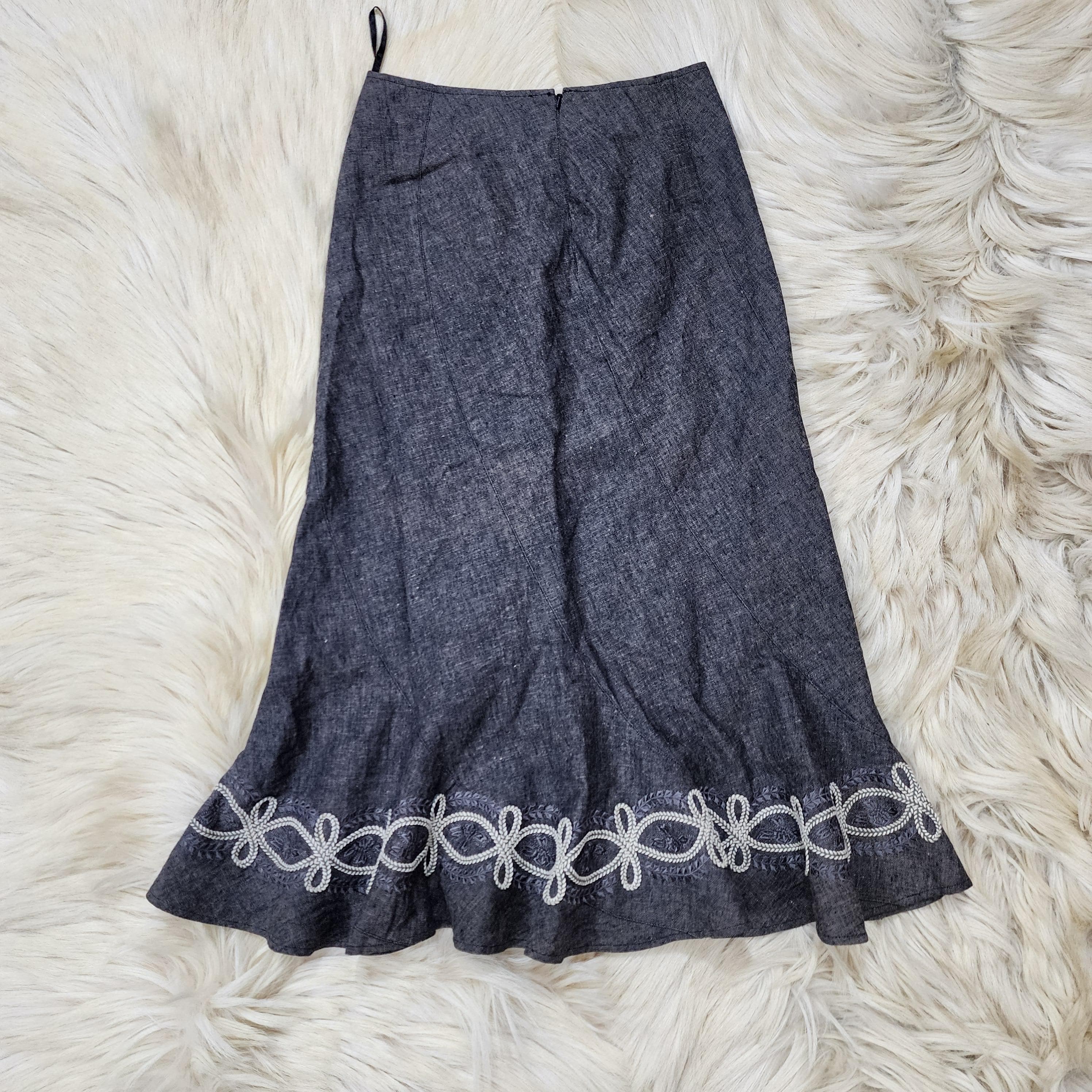 Grey Embodied Long Skirt