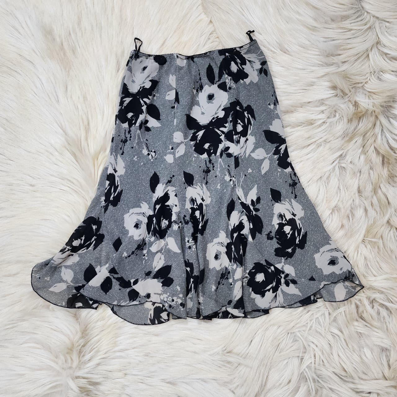 Brown Floral Skirt