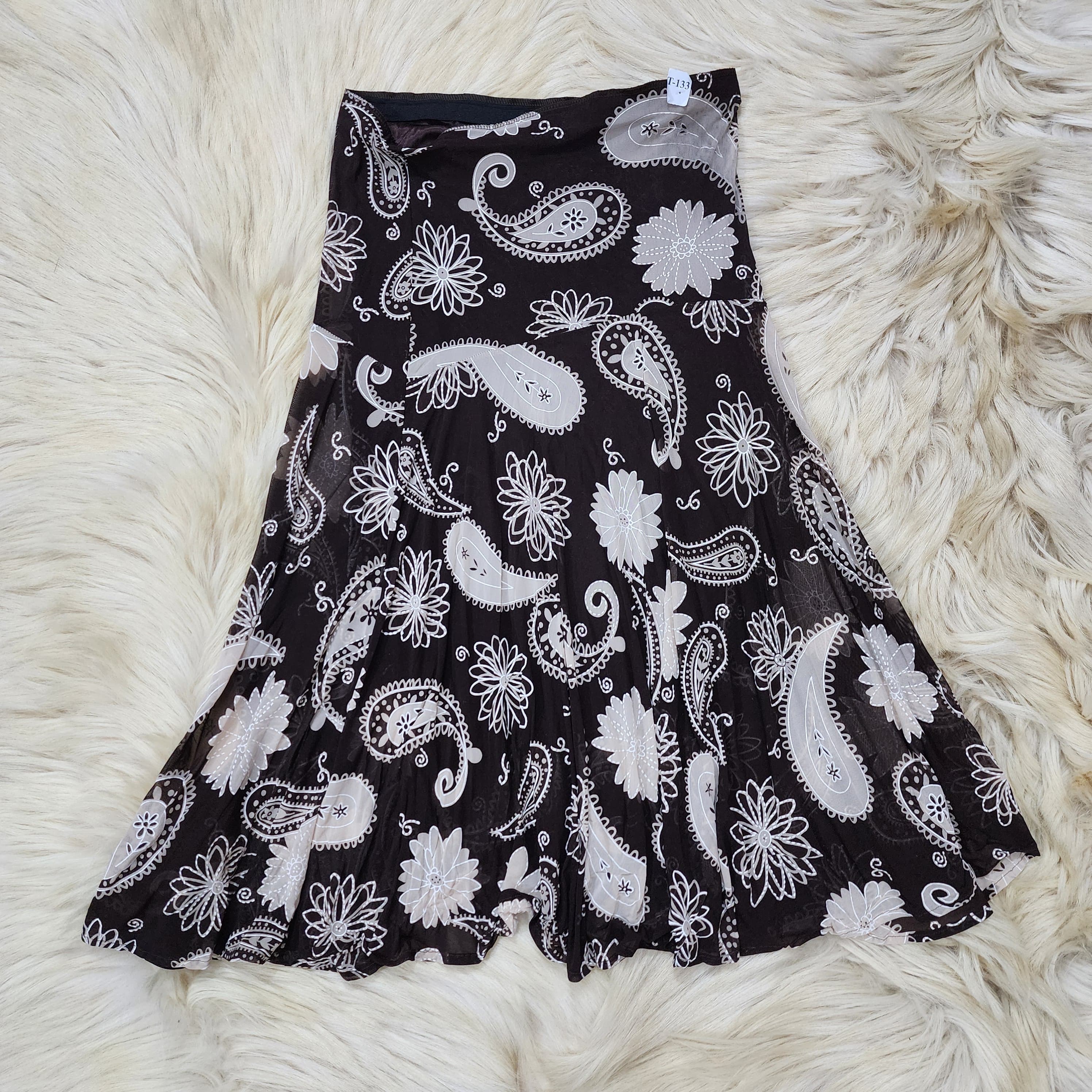 Brown Mesh Skirt