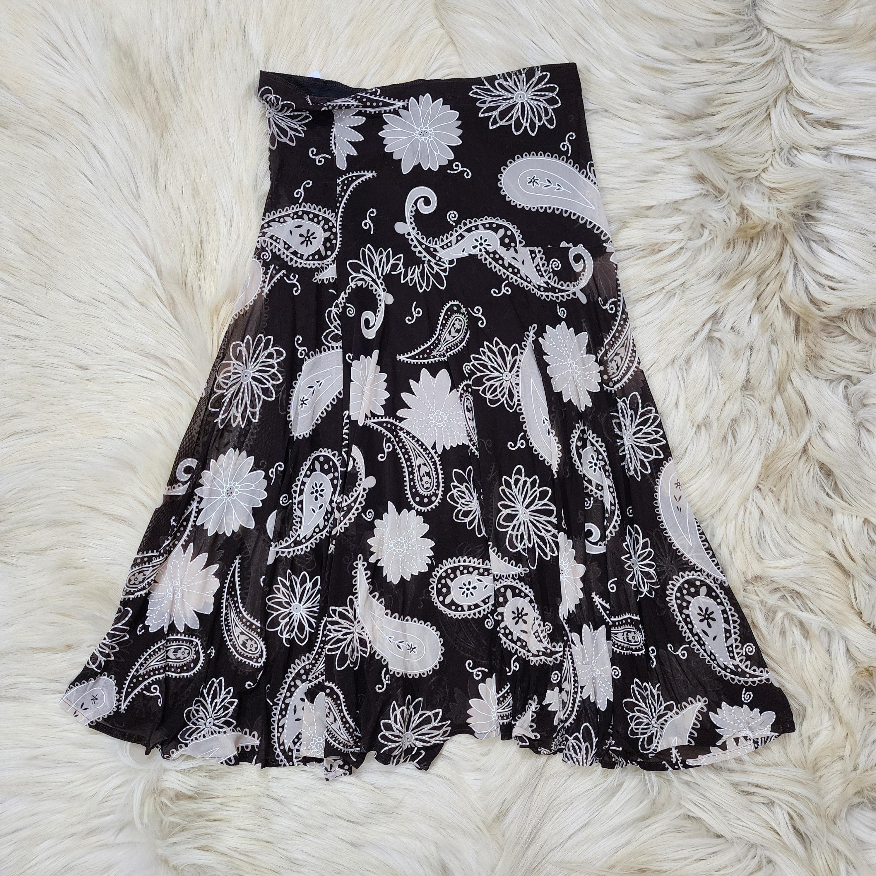 Brown Mesh Skirt