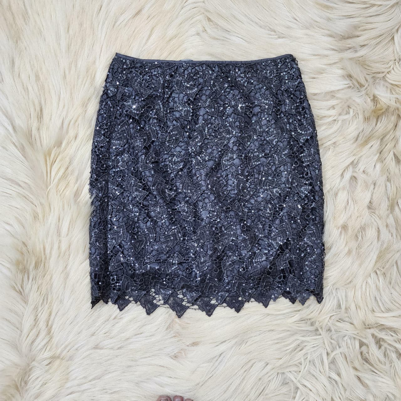 Silver Lace Skirt