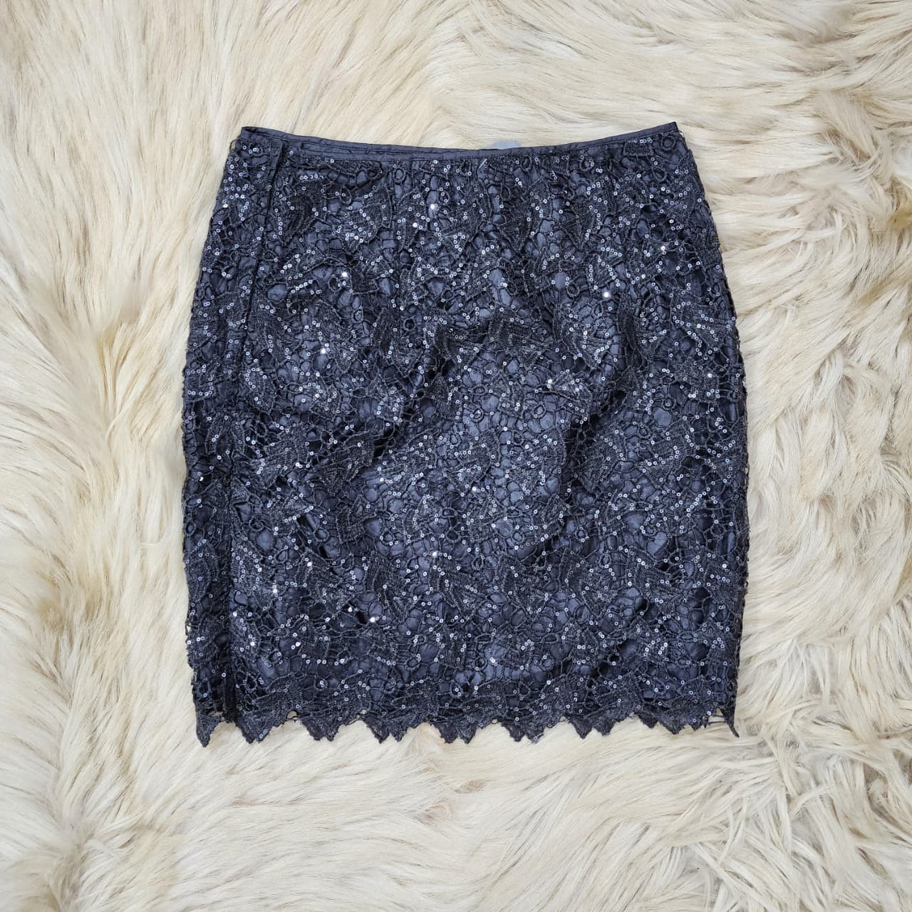 Silver Lace Skirt
