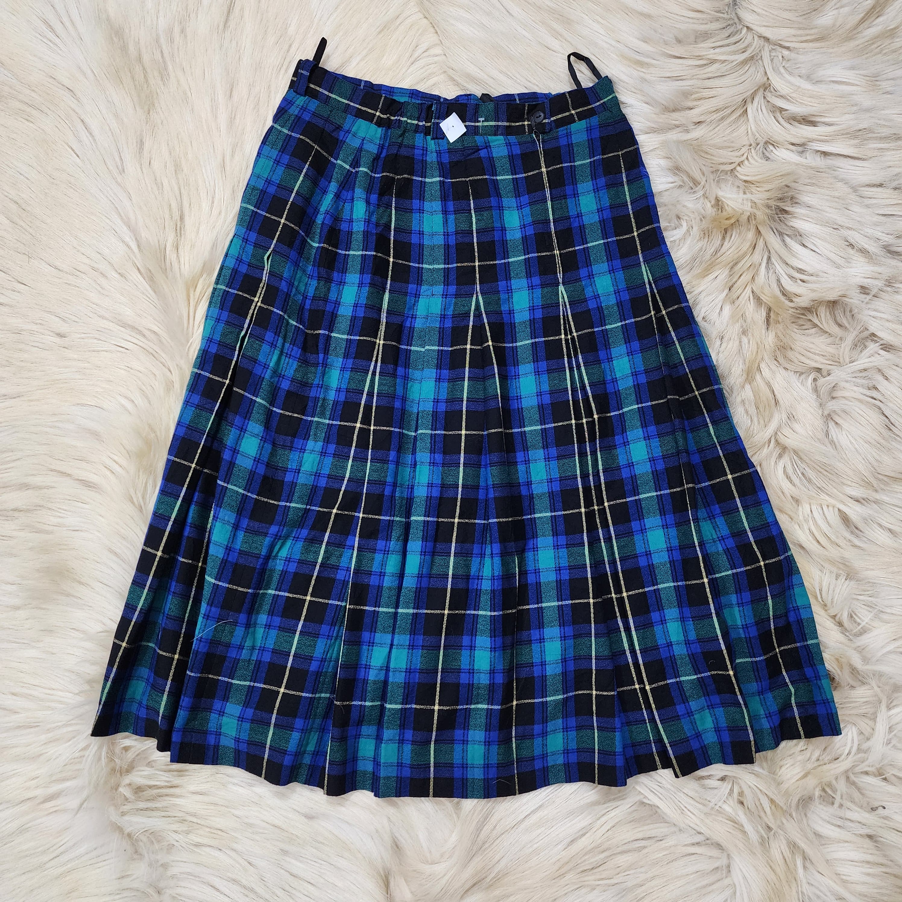 Blue Checkered Skirt