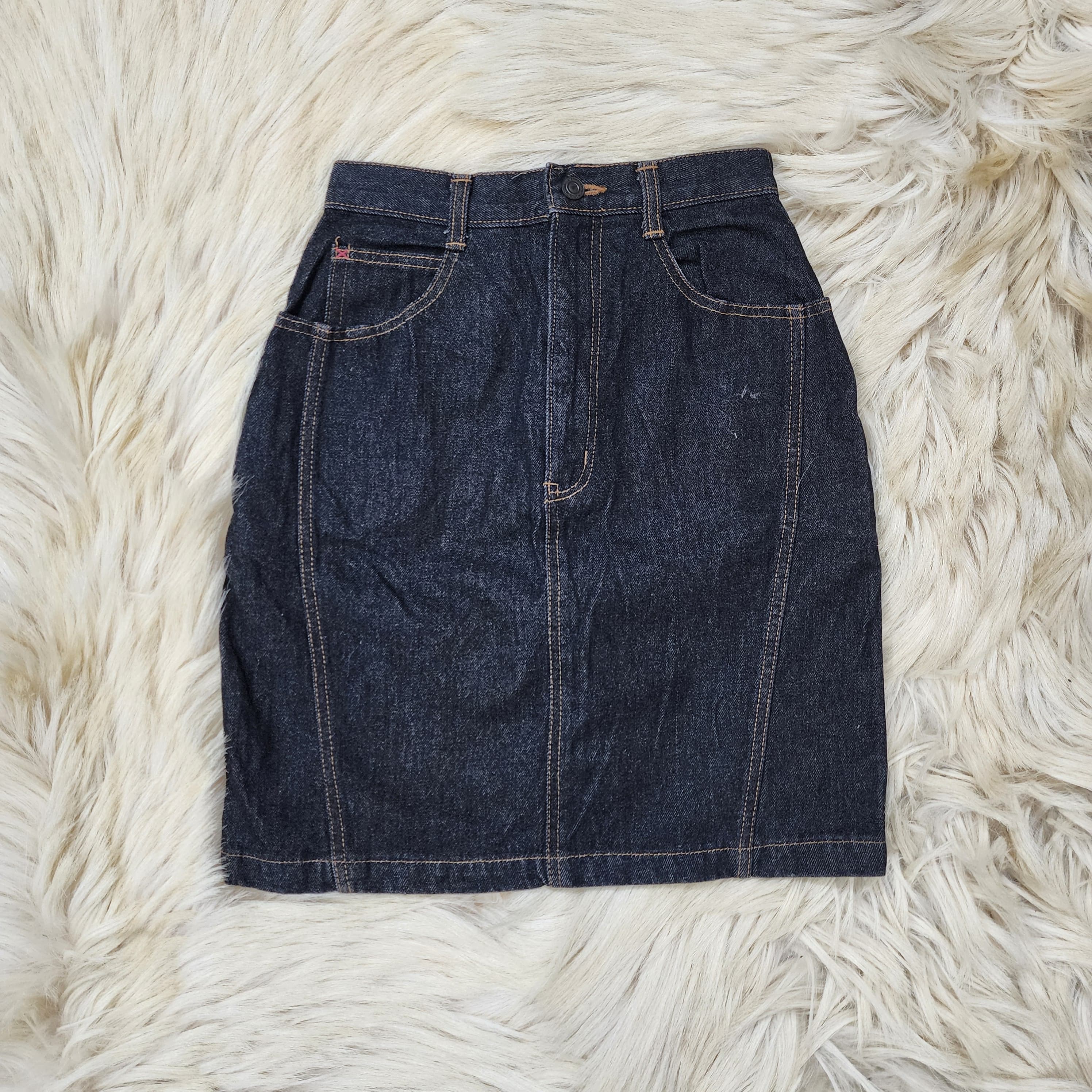 Denim Grey midi Skirt