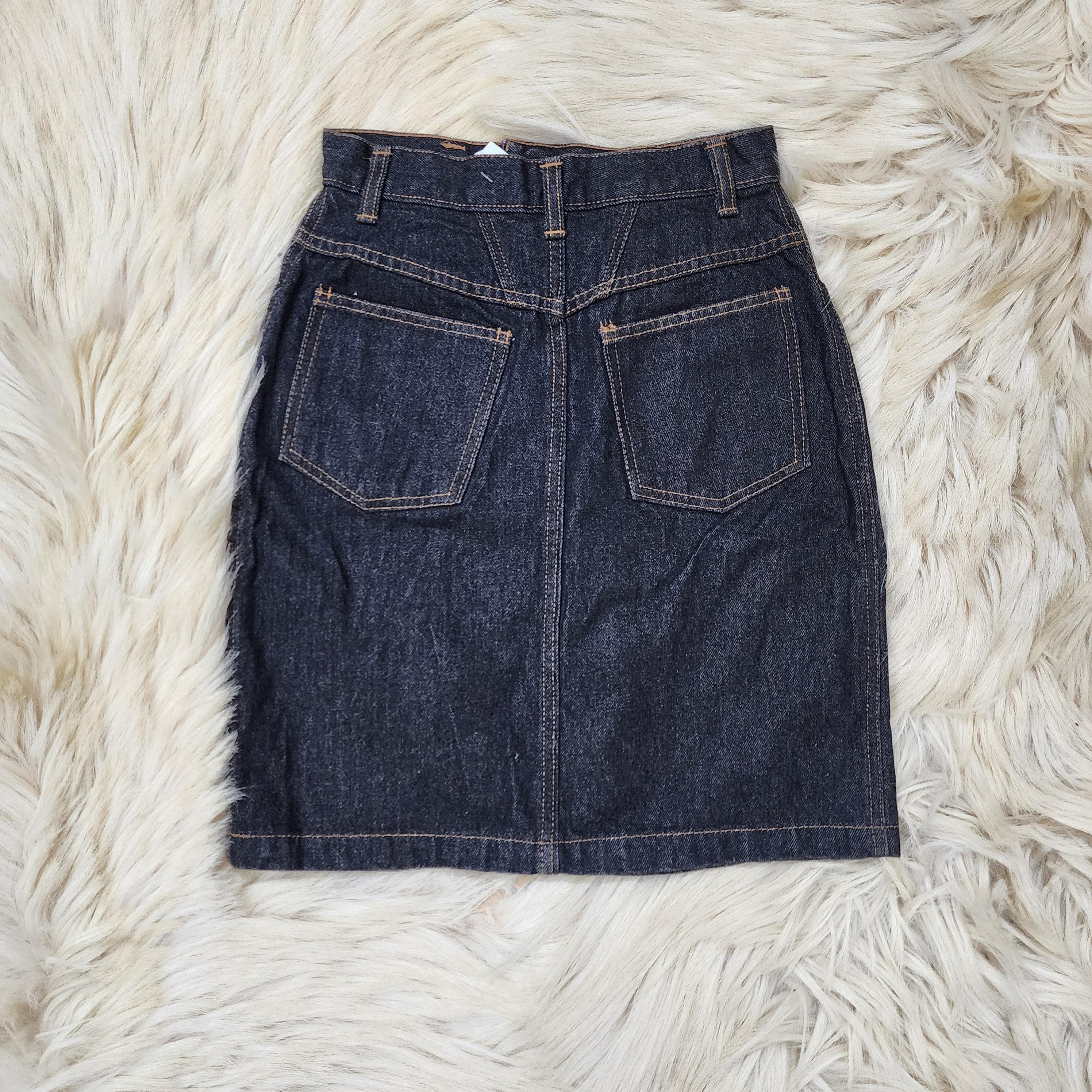 Denim Grey midi Skirt