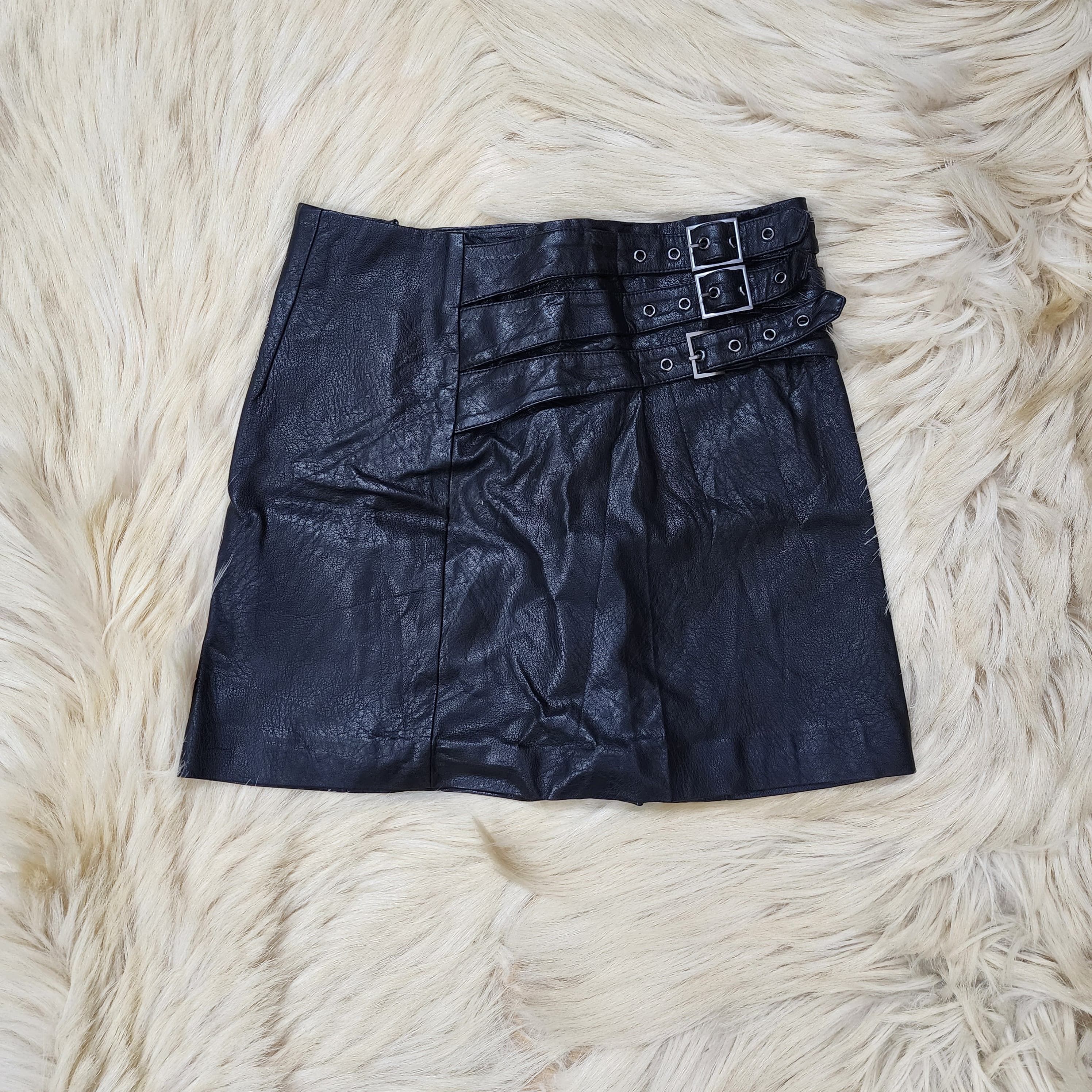 Black Leather Mini Skirt
