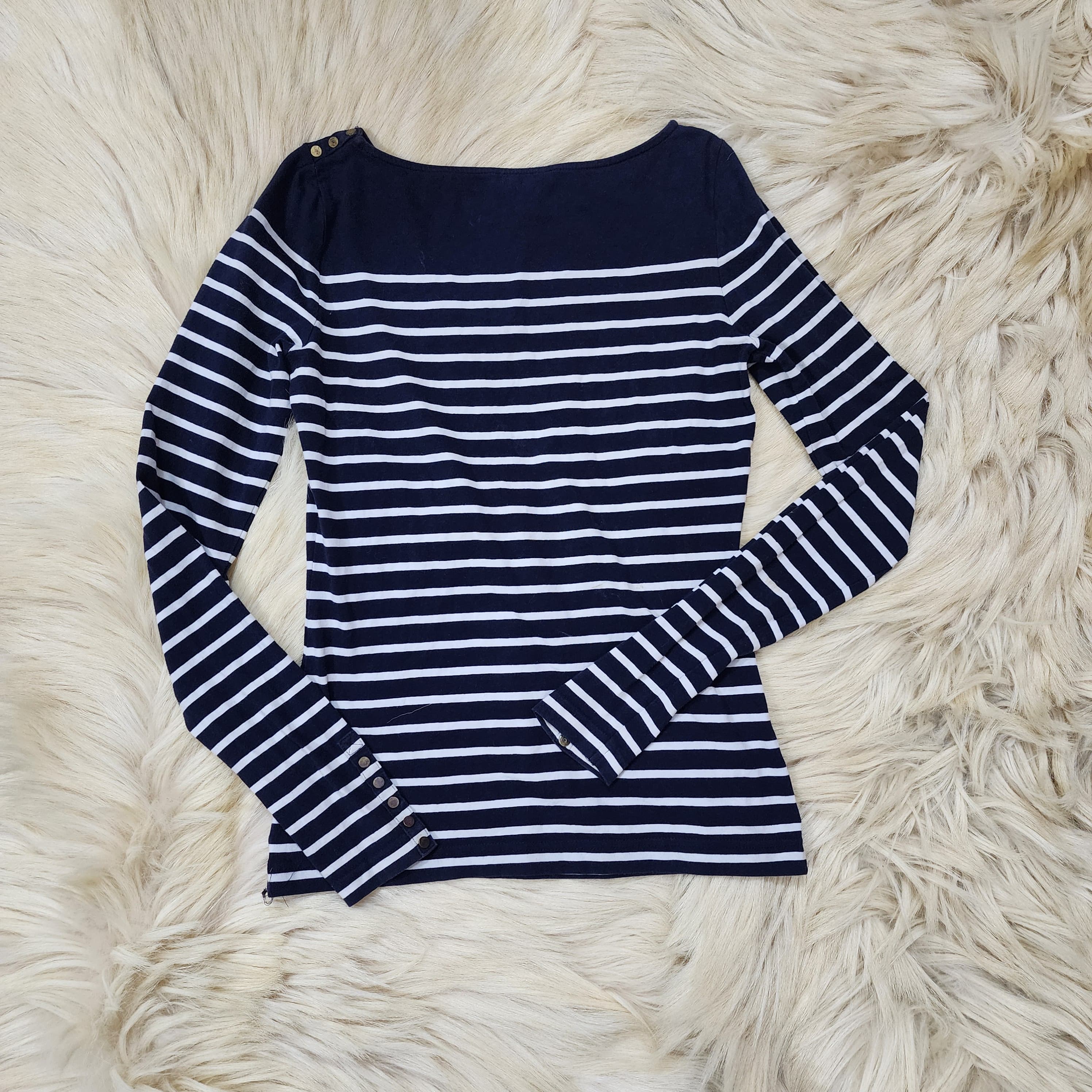 Blue & White Horizon Tee