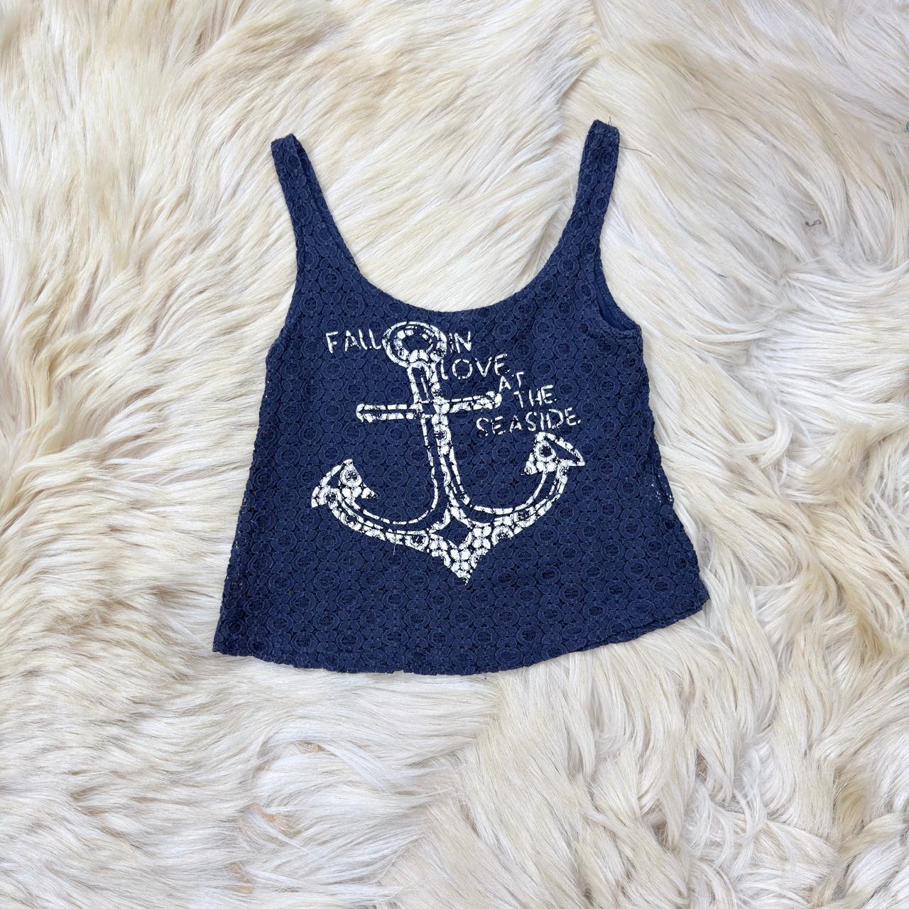 Blue lace Tank Top