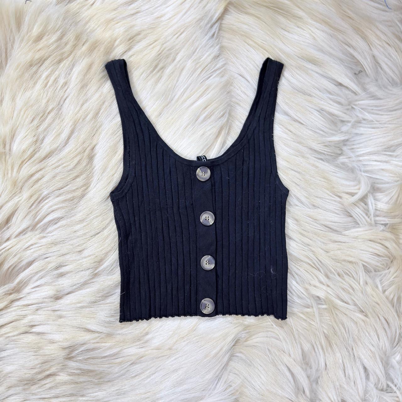 Black Rib Tank Top