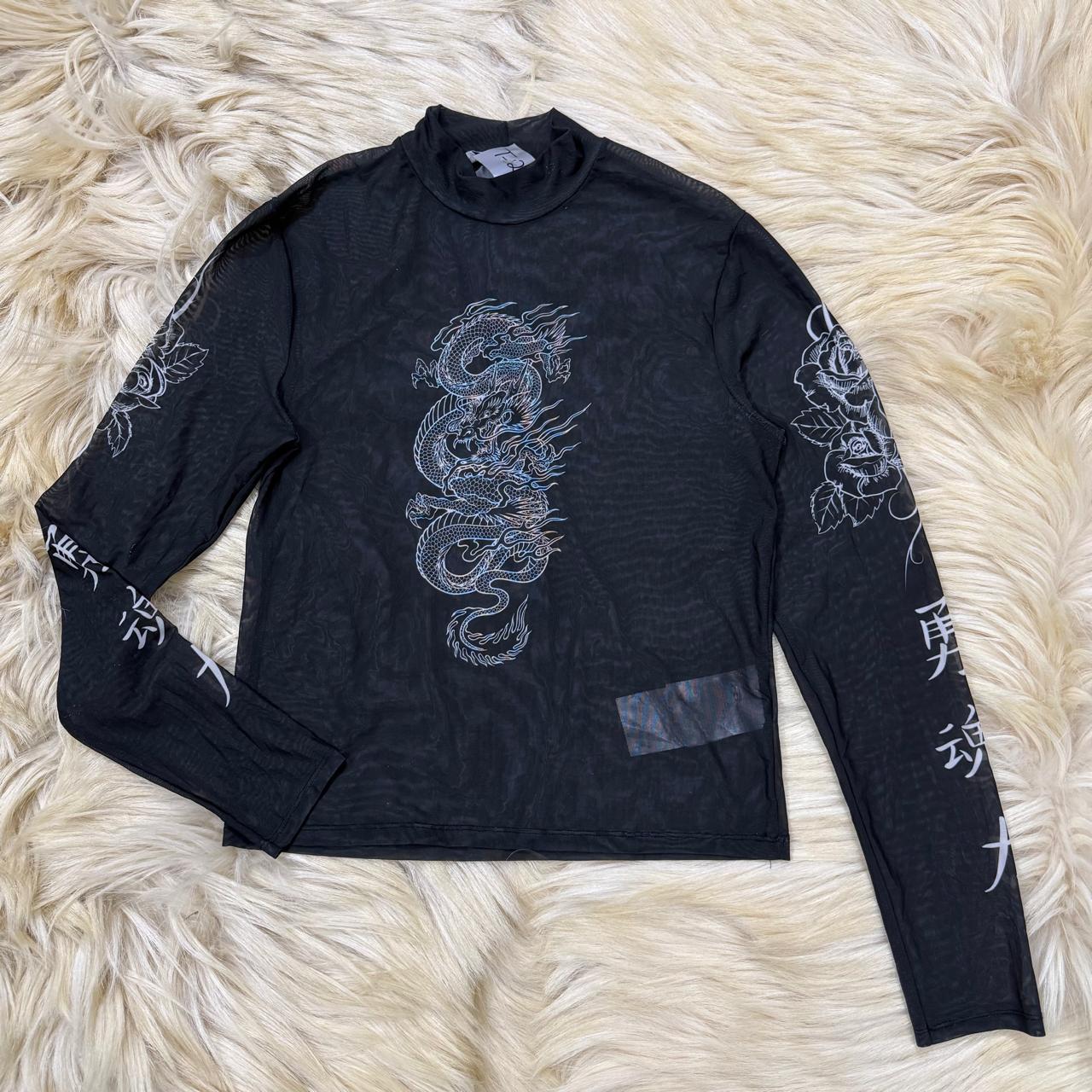 Graphic Mesh Top