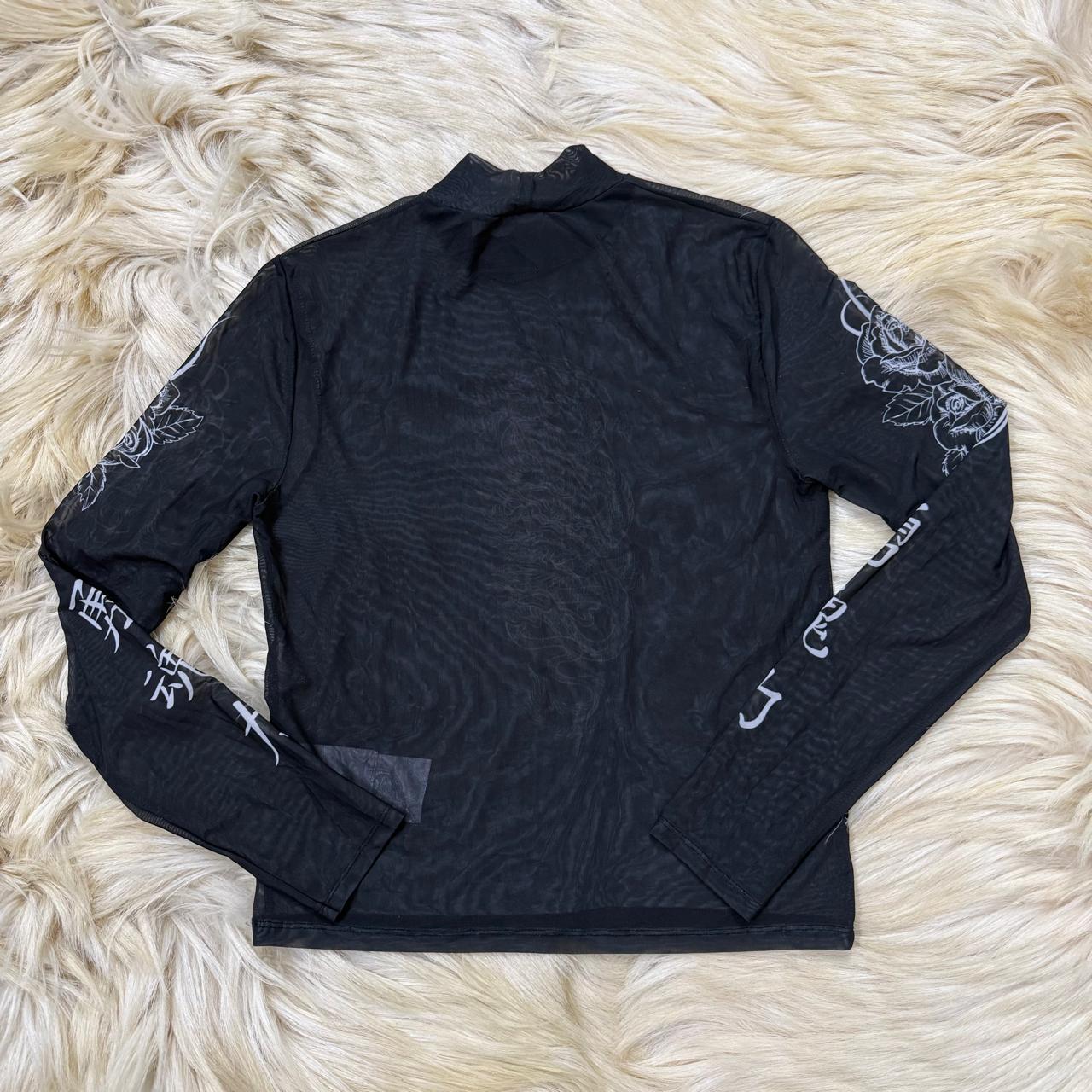 Graphic Mesh Top