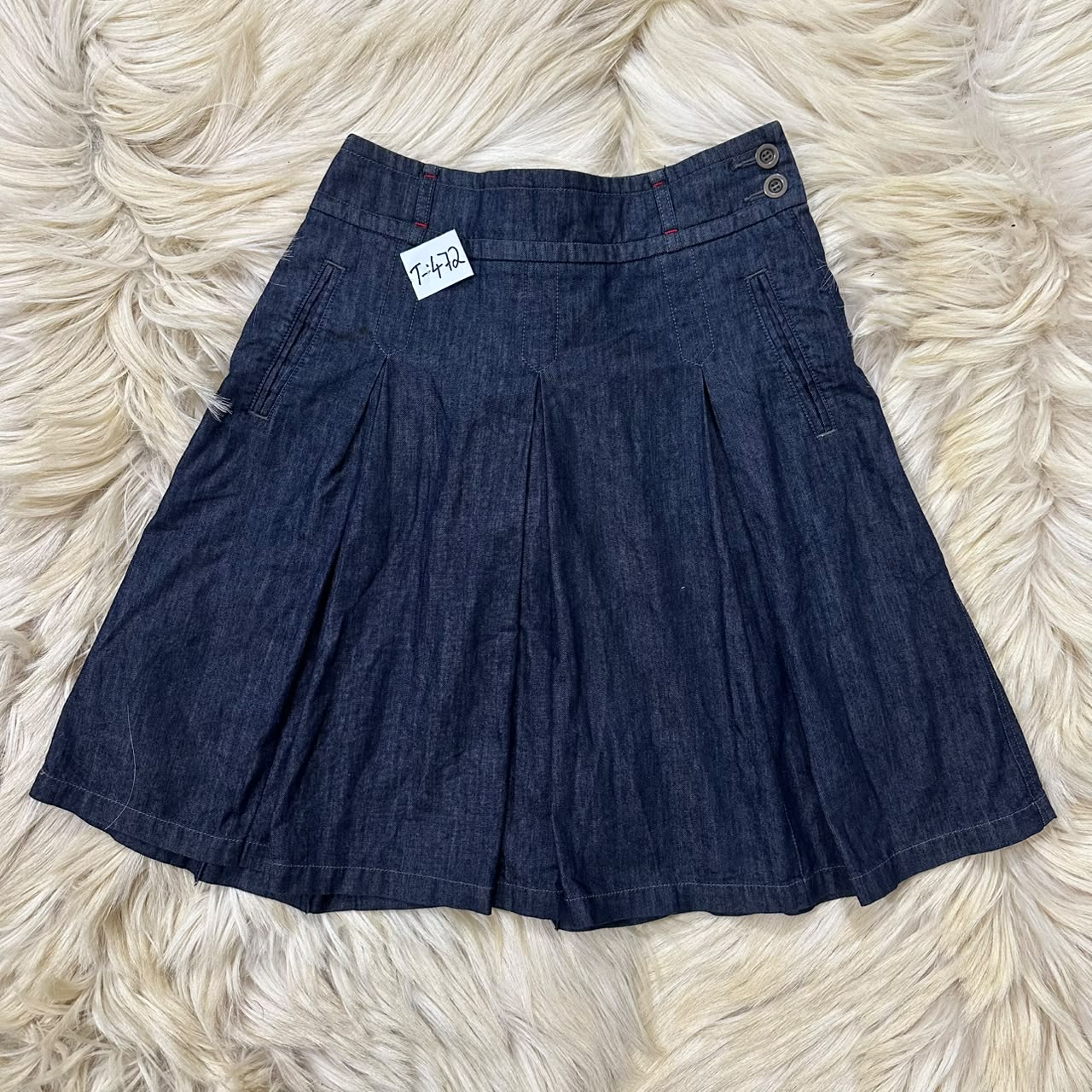 Flared Denim Mini Skirt