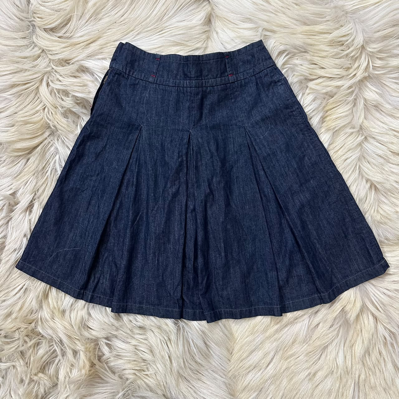 Flared Denim Mini Skirt