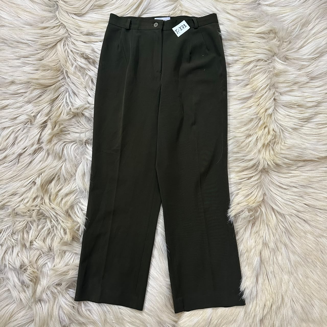 Bold Olive Green Formal Pant