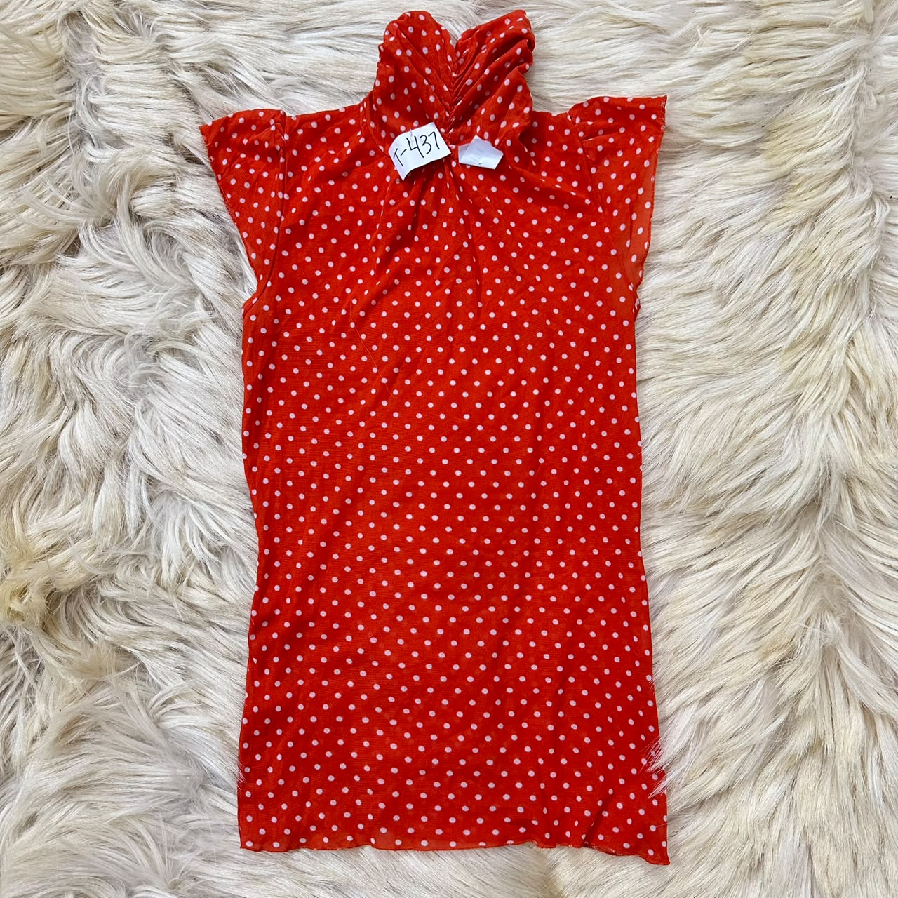 Mesh Polka Dot Top