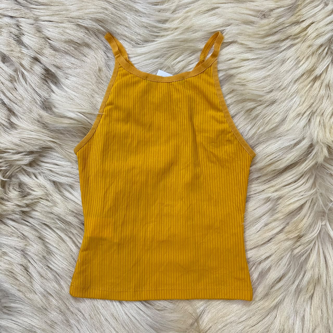 Yellow Fitted Tank Top
