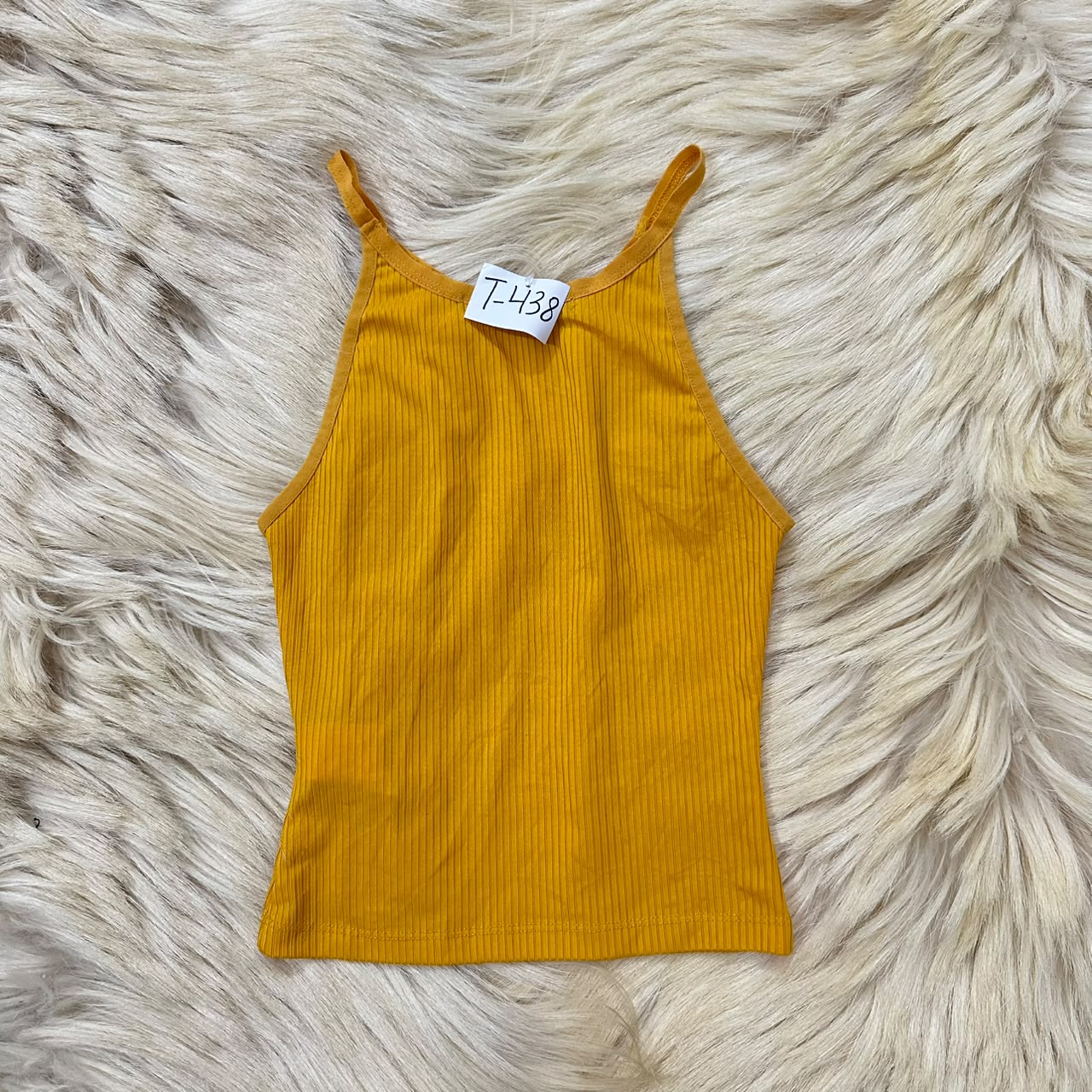 Yellow Fitted Tank Top