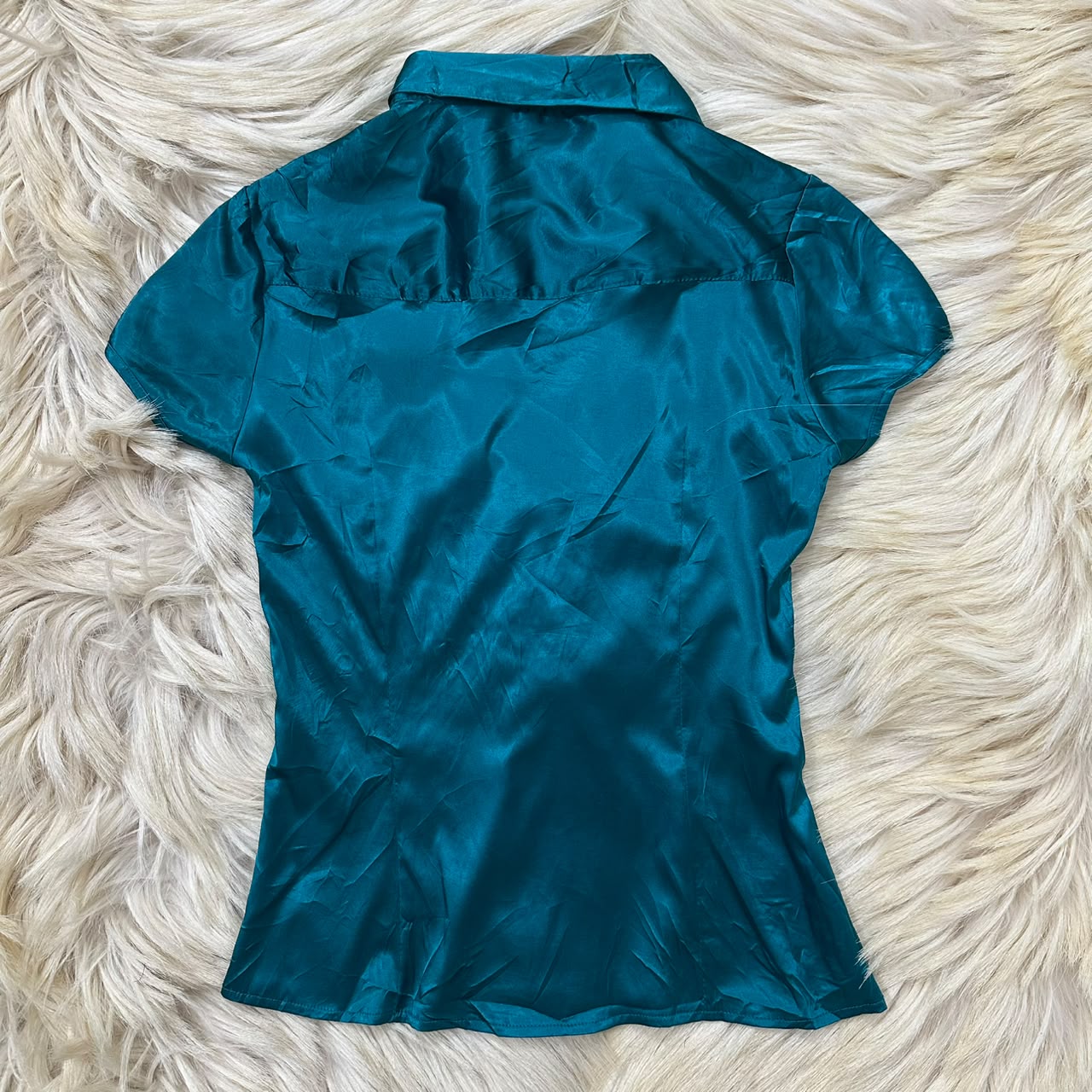 Fitted Satin Button Down
