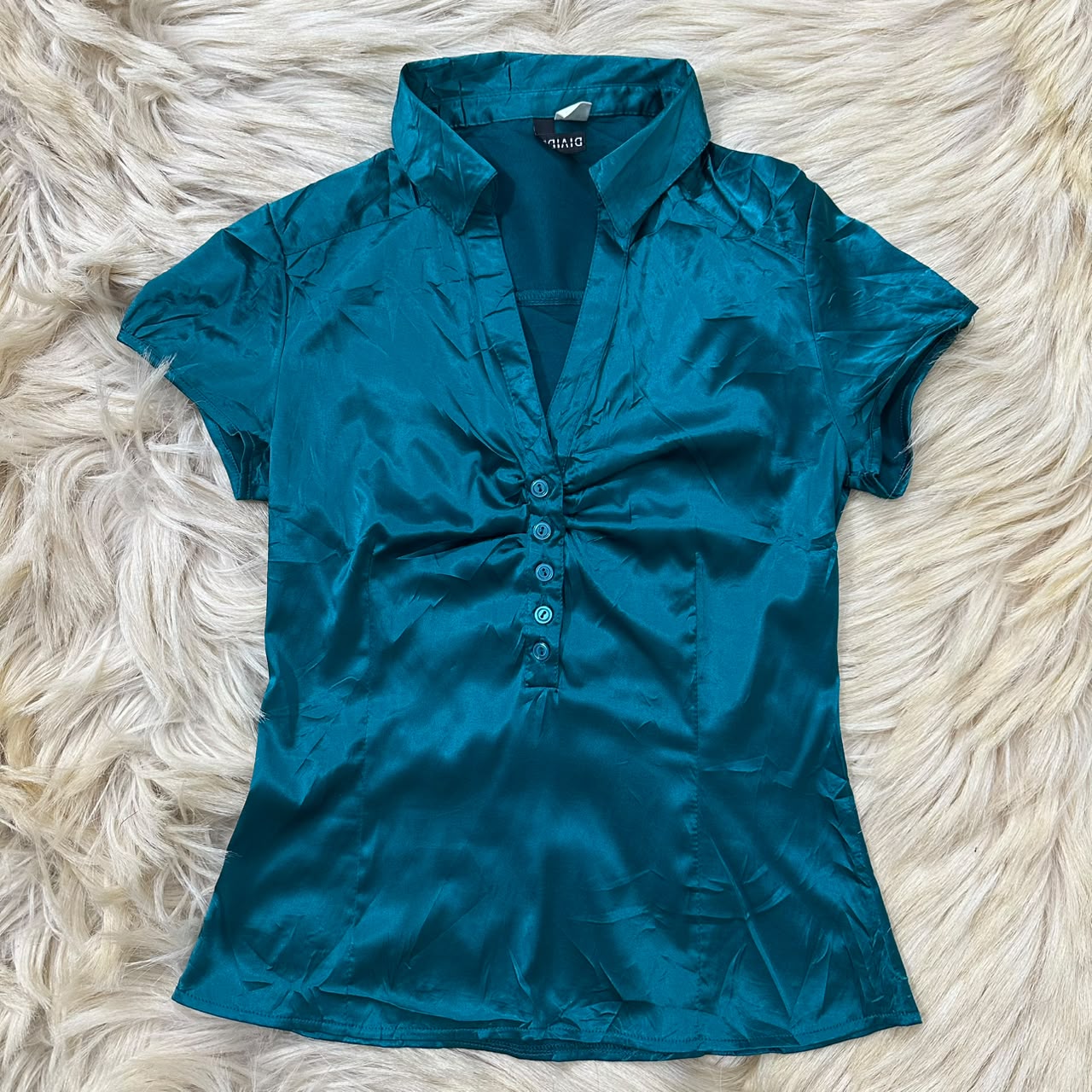 Fitted Satin Button Down