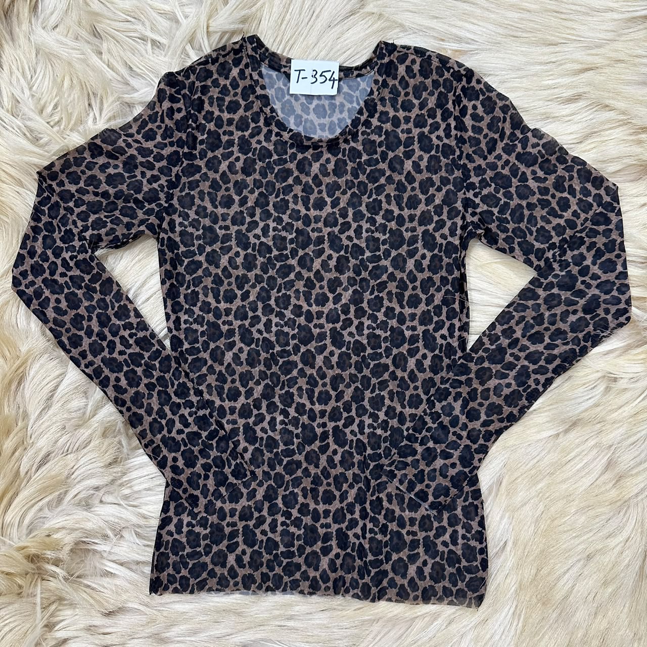 Cheetah Print Long Sleeves Top
