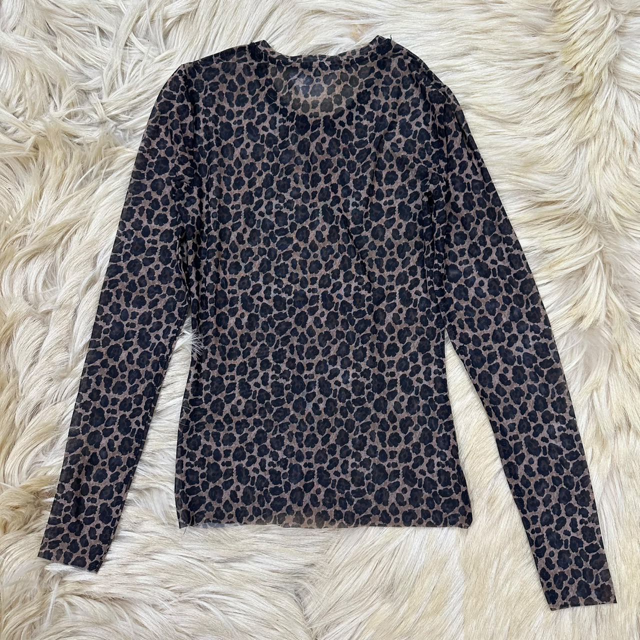 Cheetah Print Long Sleeves Top