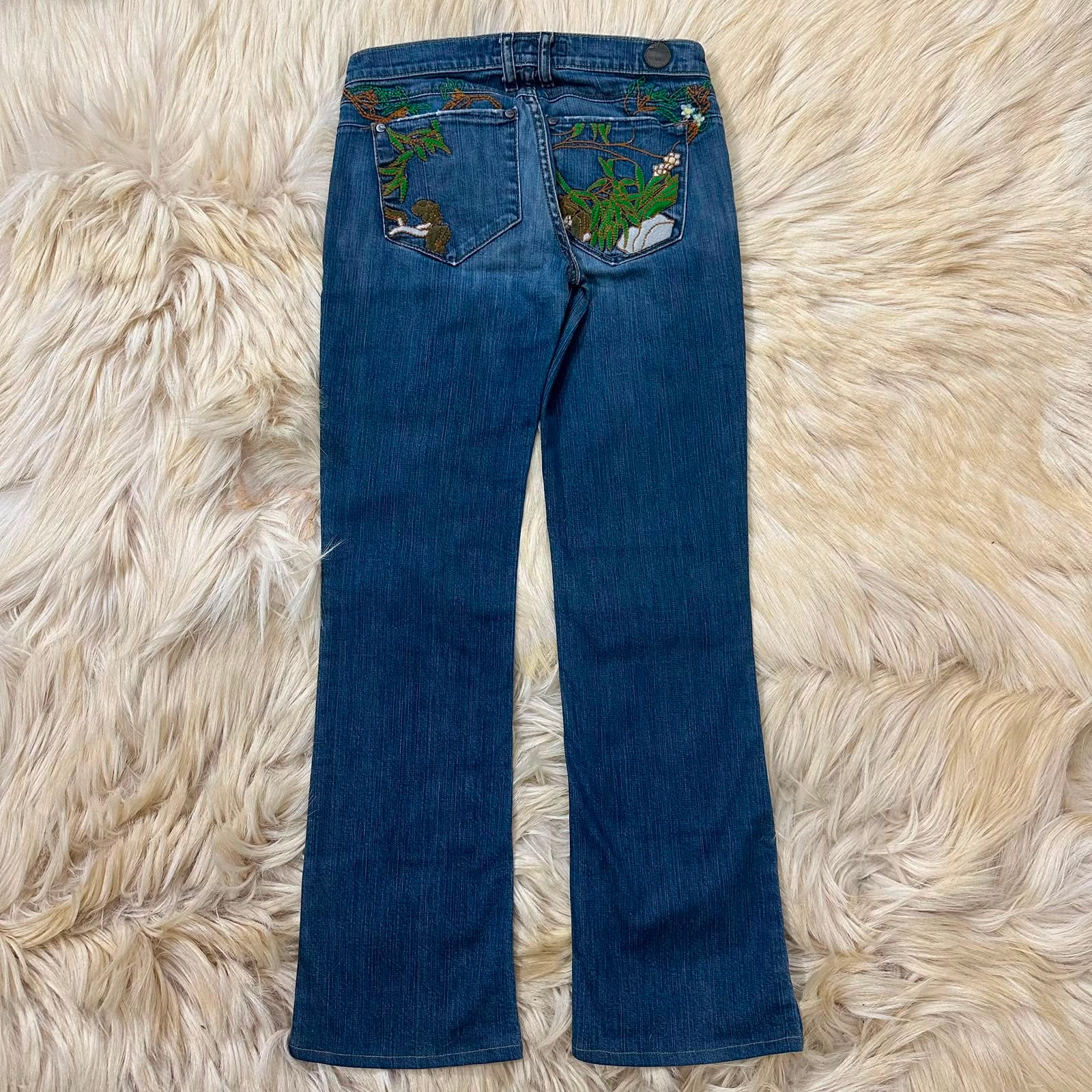 Embroidered Flare Jeans