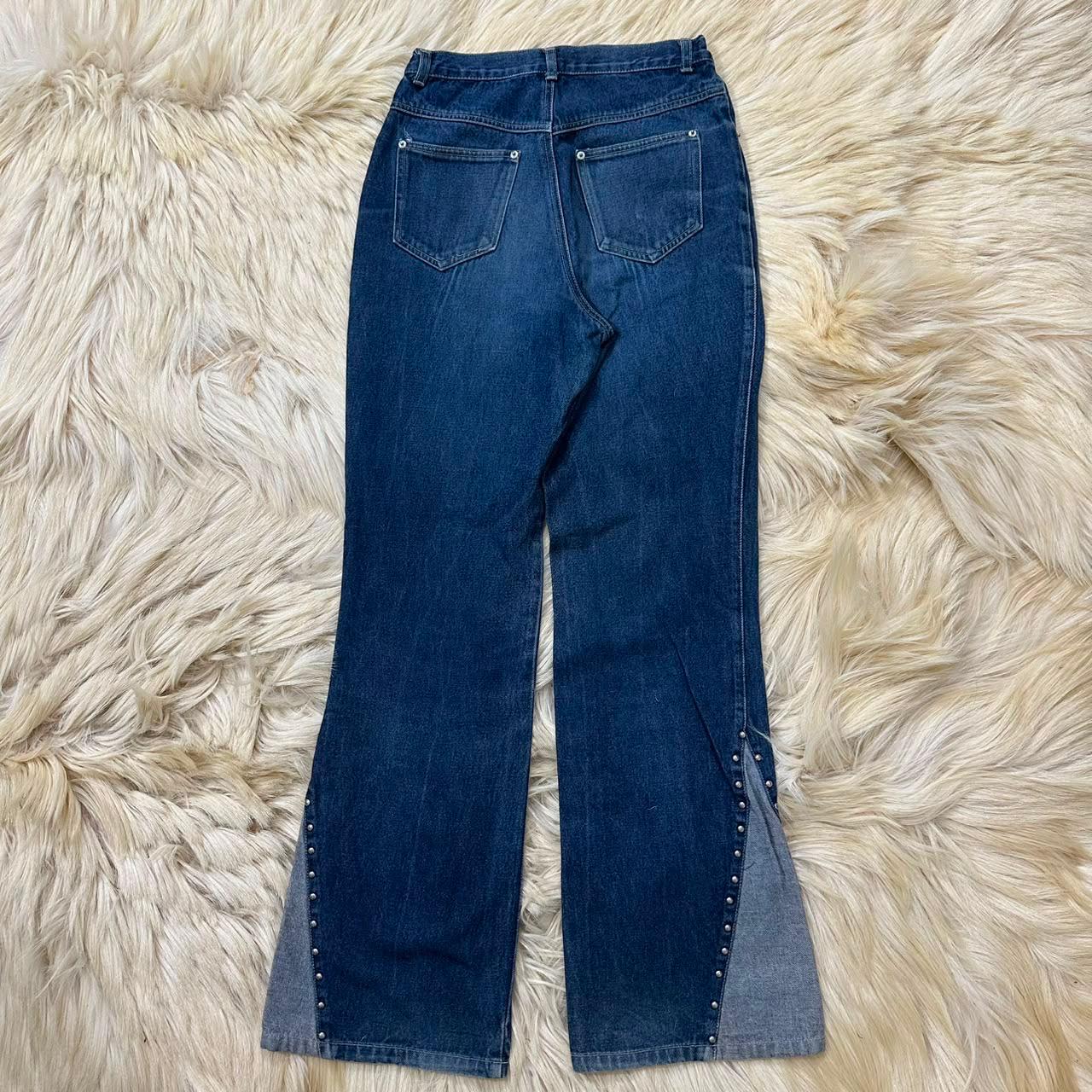 Side Embroidered Flare Jeans