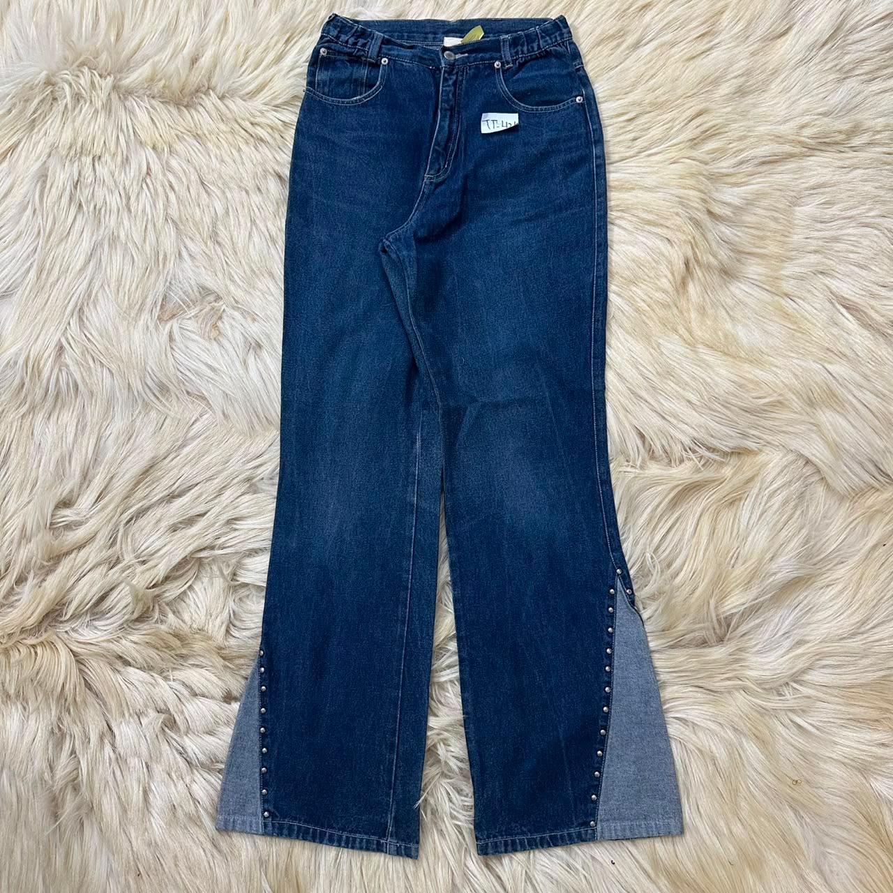 Side Embroidered Flare Jeans