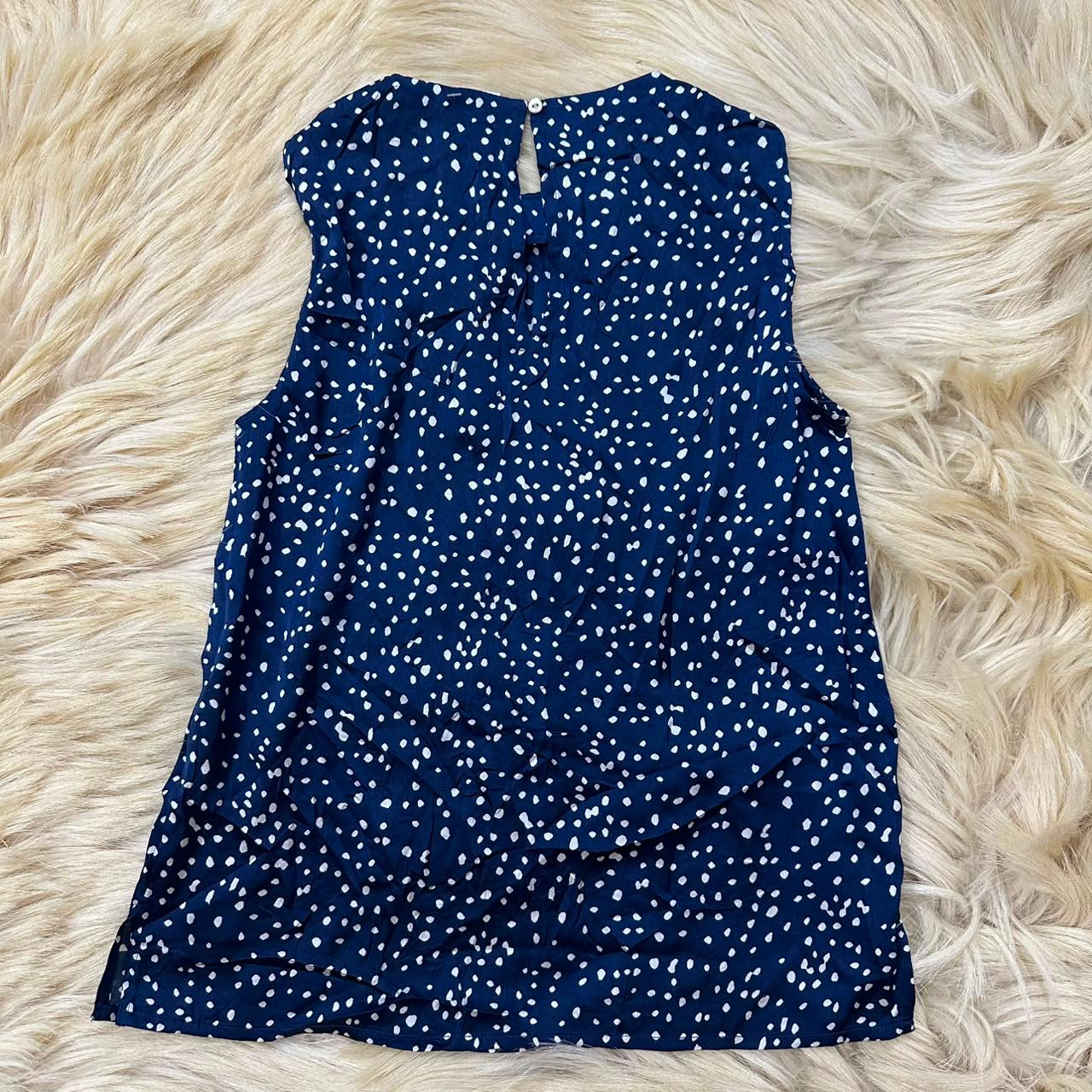 Blue Polka Top