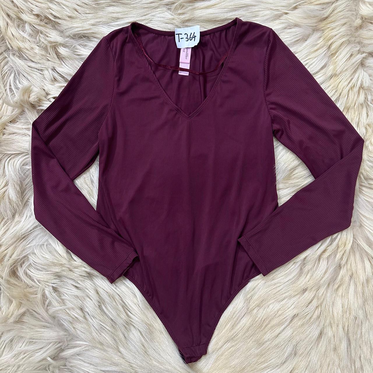 Maroon Fitted Bodycon Top