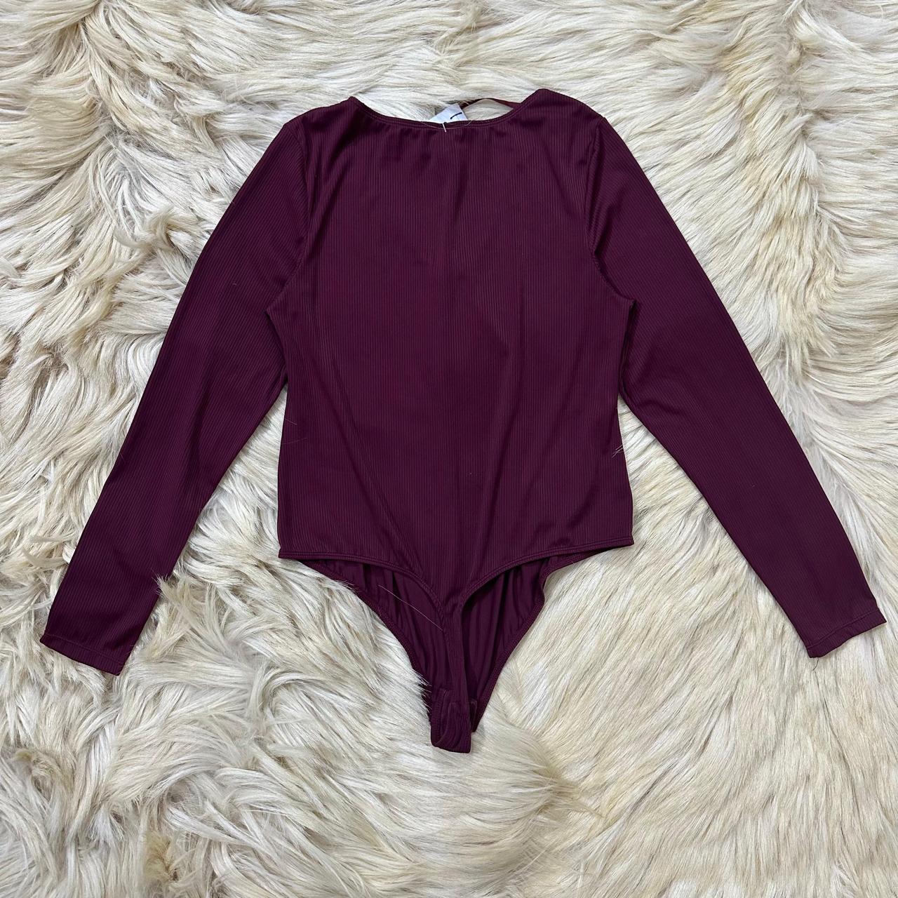 Maroon Fitted Bodycon Top