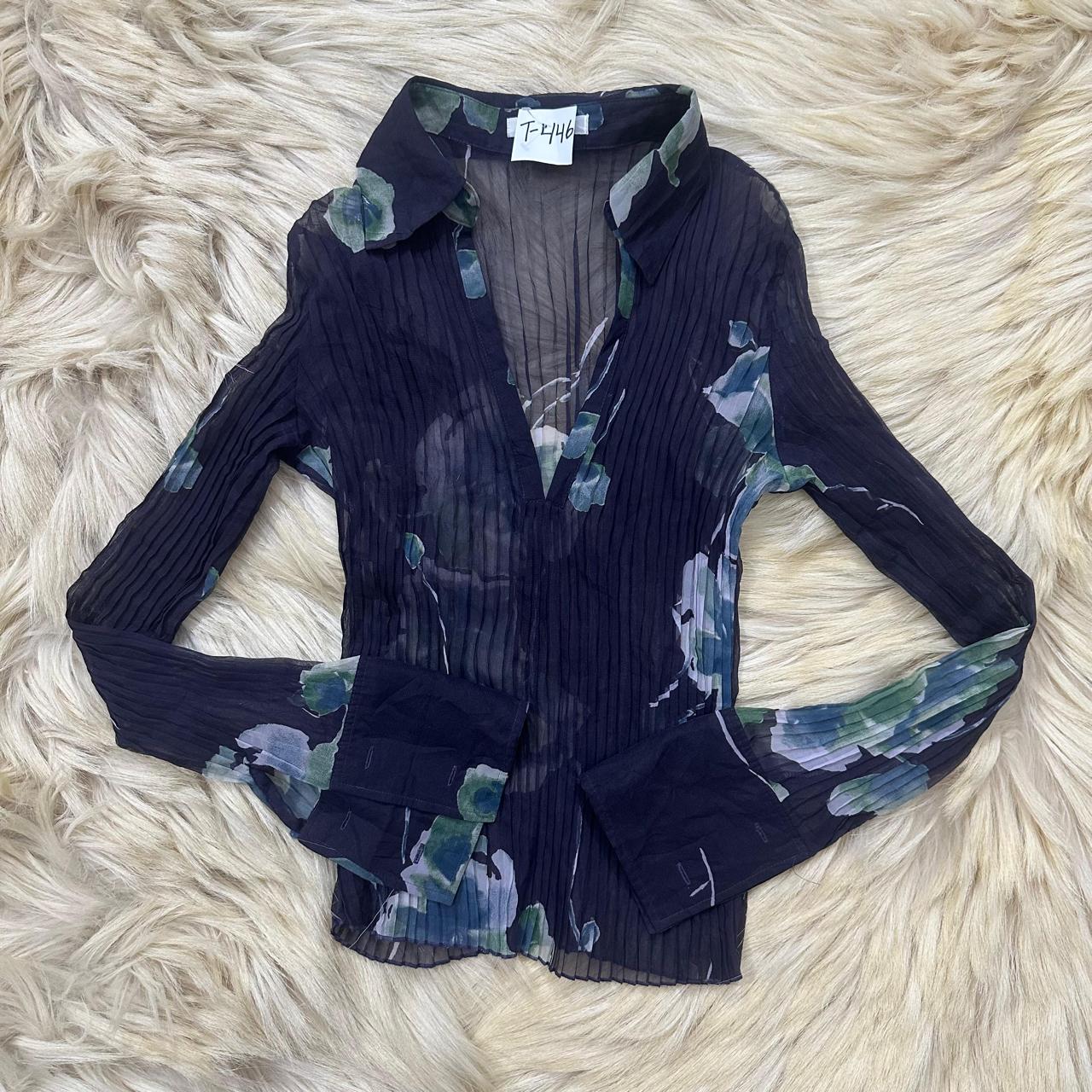 Pleated Printed Top