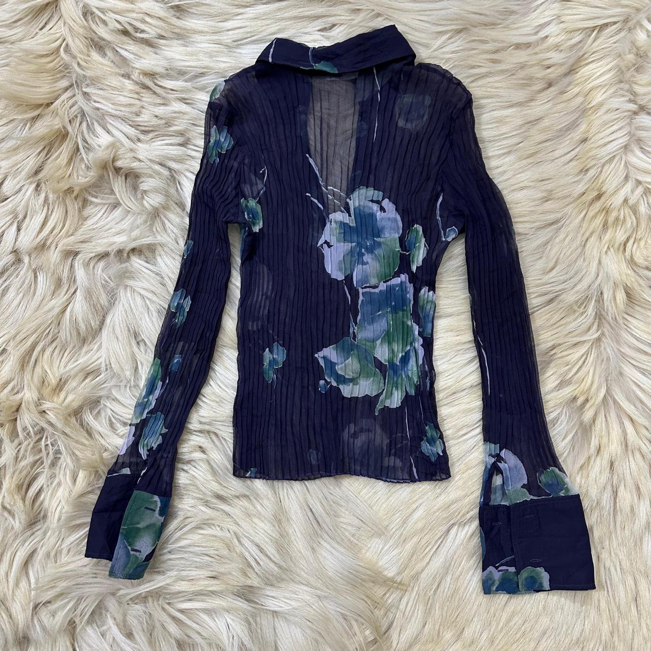 Pleated Printed Top