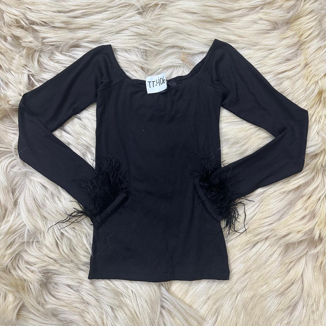 Statement Fur Sleeve Top