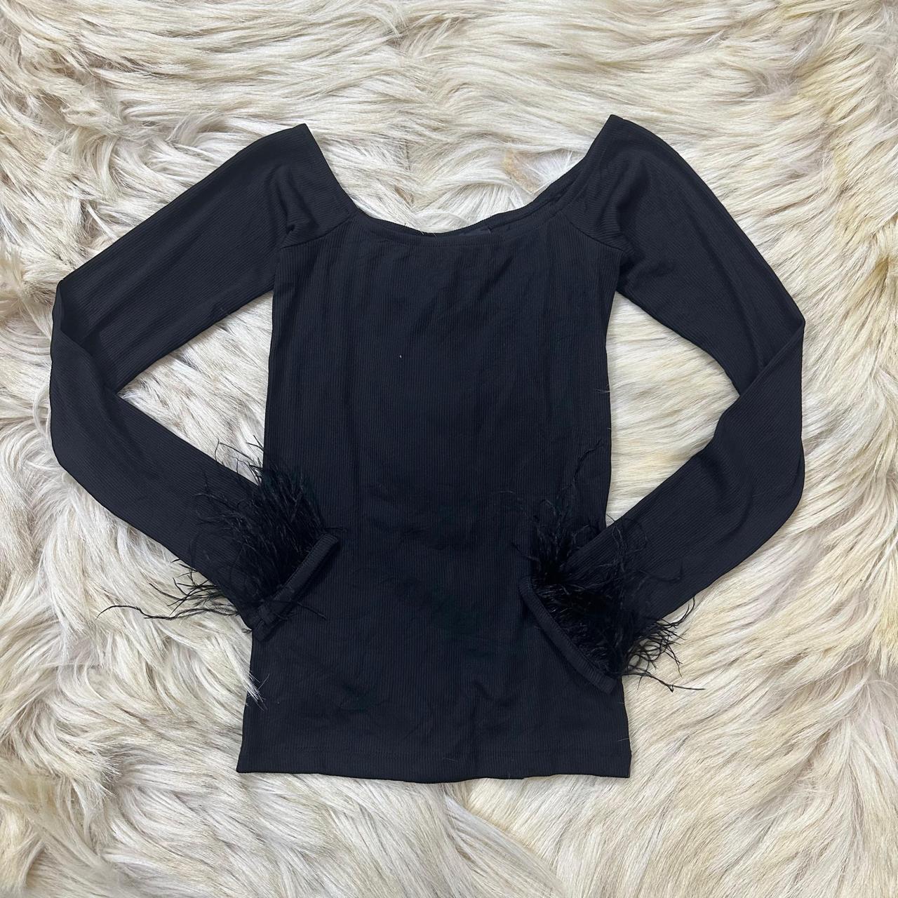 Statement Fur Sleeve Top