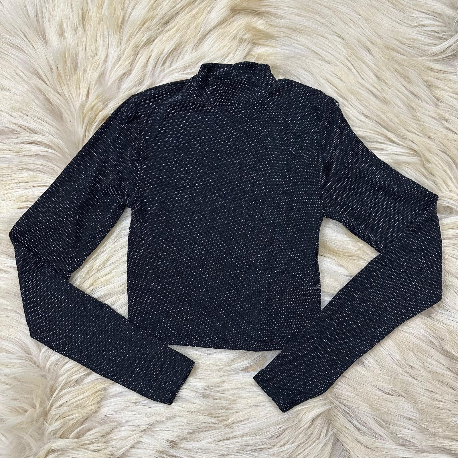 Shimmer Turtle Neck Top