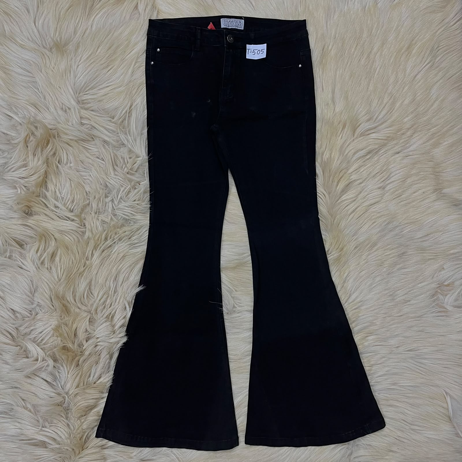 Dramatic Black Flared Jeans