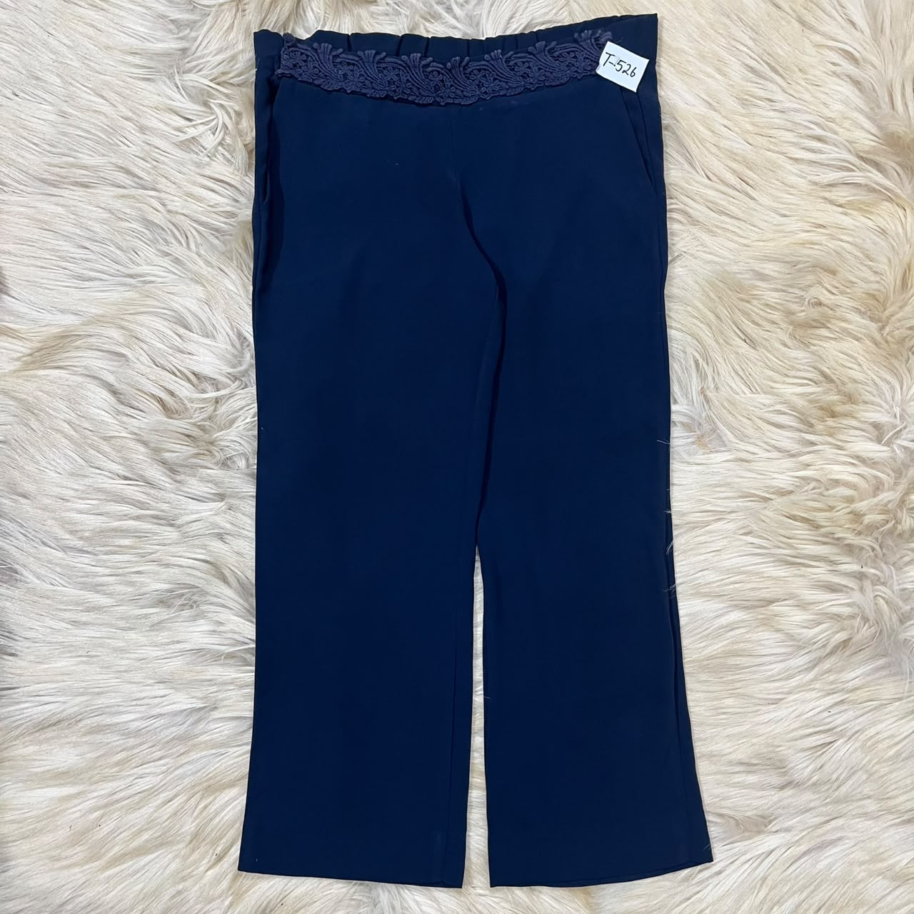 Floral Belt Blue Formal Pant