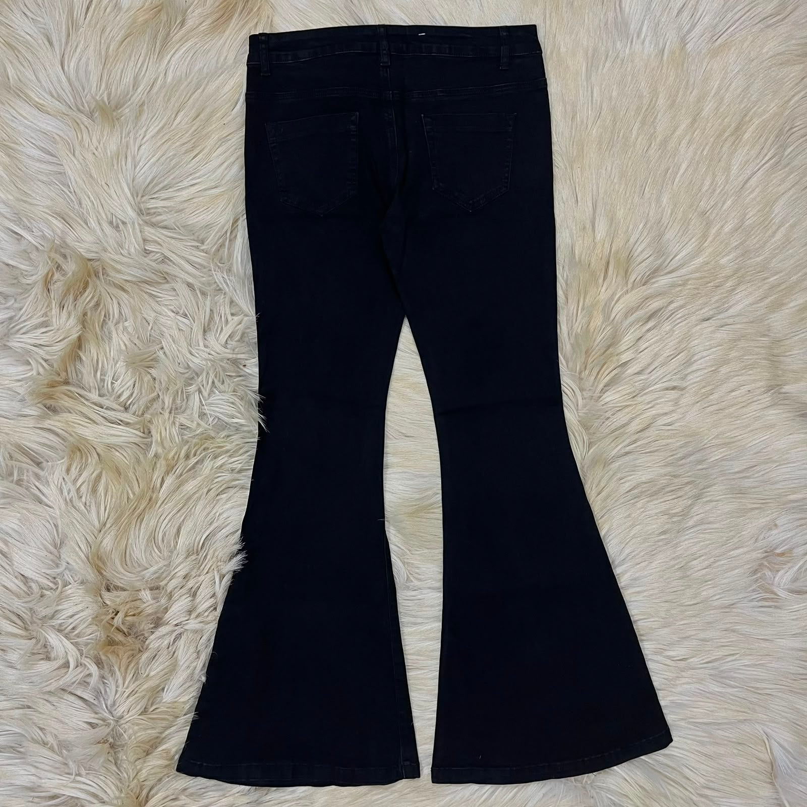 Dramatic Black Flared Jeans