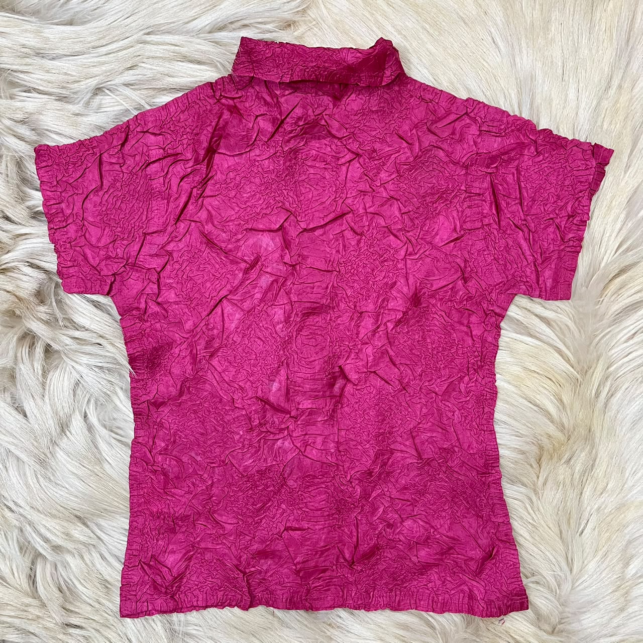 Loud pink button down top