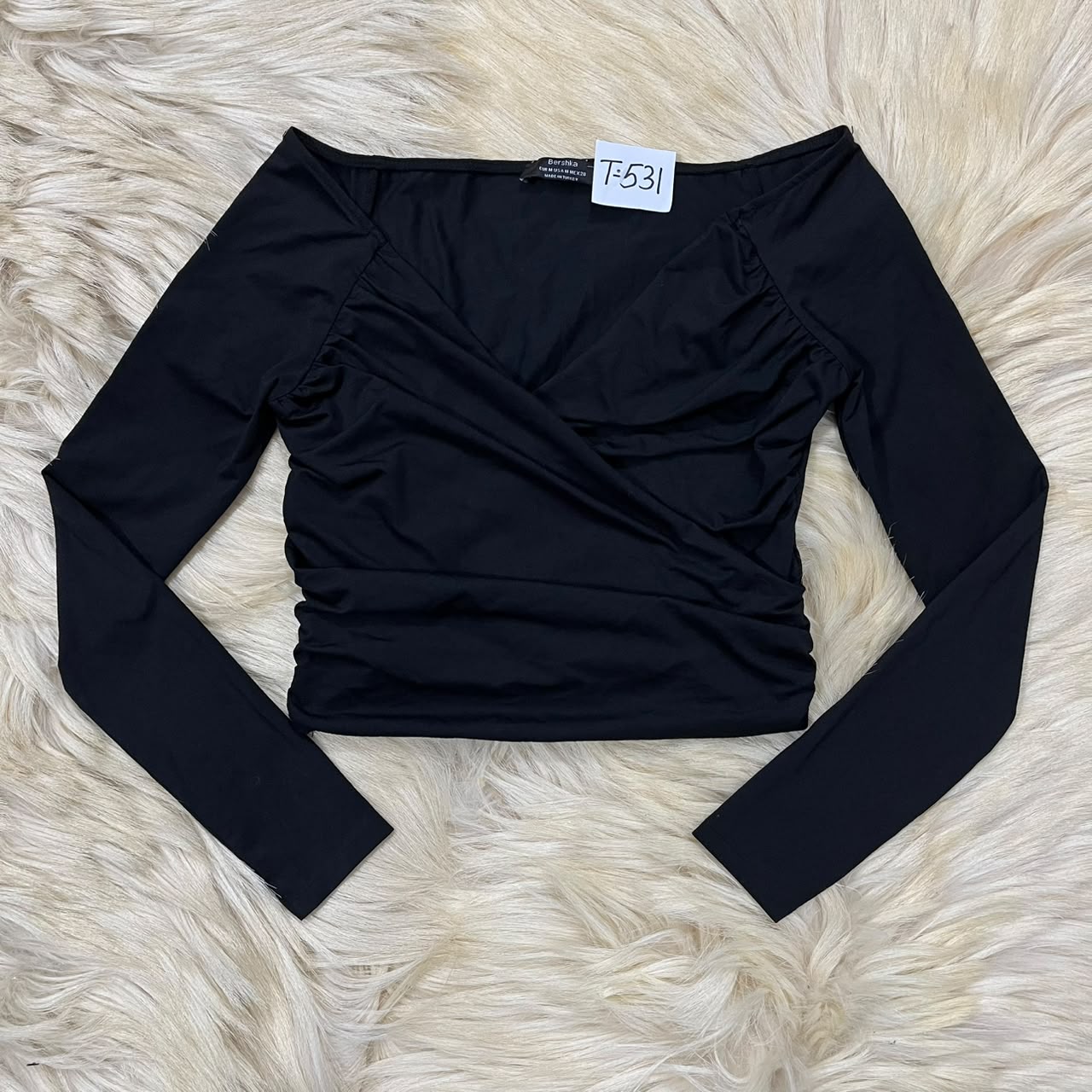 Cross Black Full Sleeves Top
