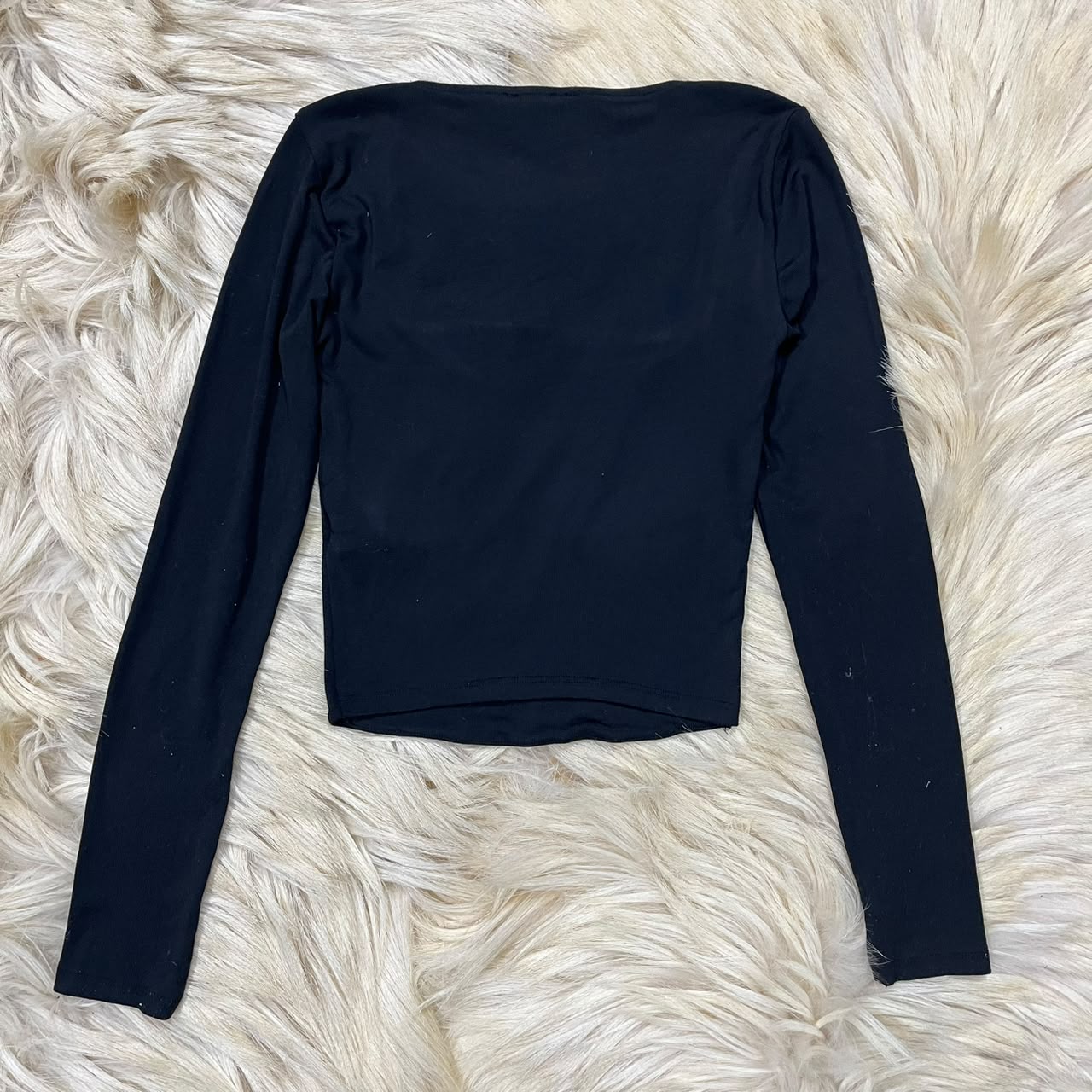 Square Neck Black Top