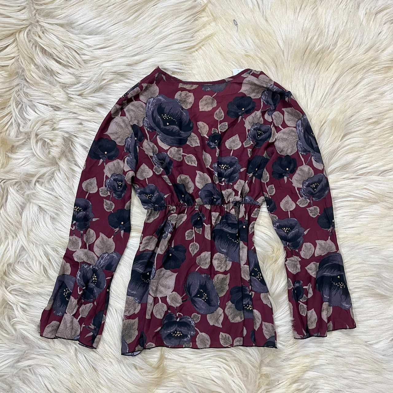 Floral Fall Bell Sleeves Top