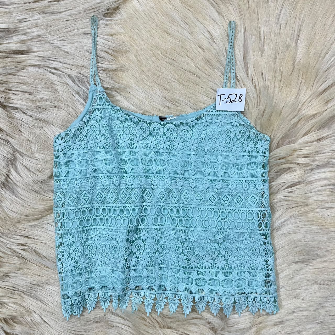 Blue Lacey Cami Top