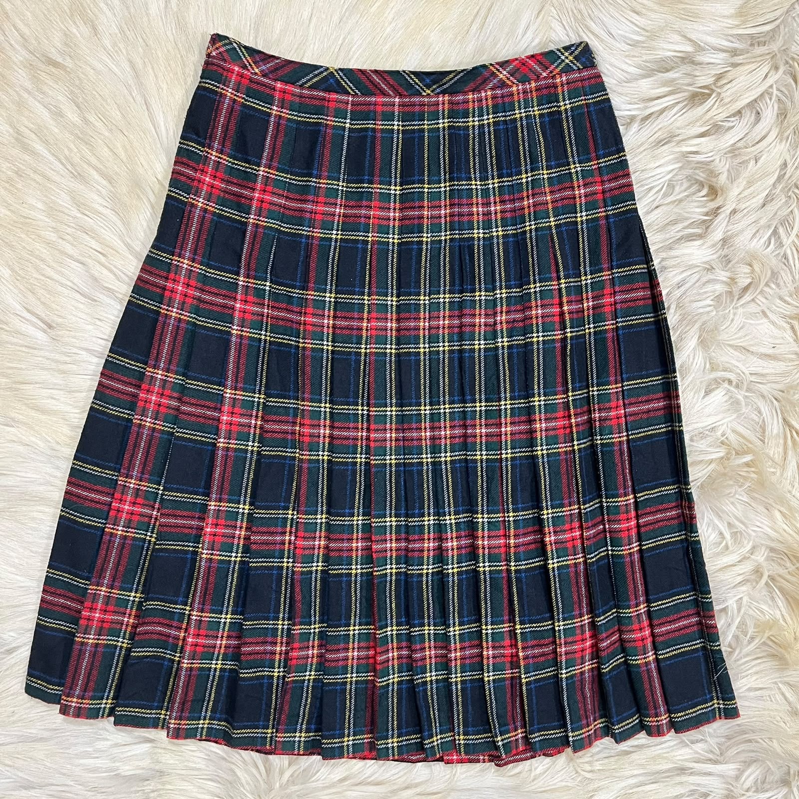 Black and Red Checkered Skirt