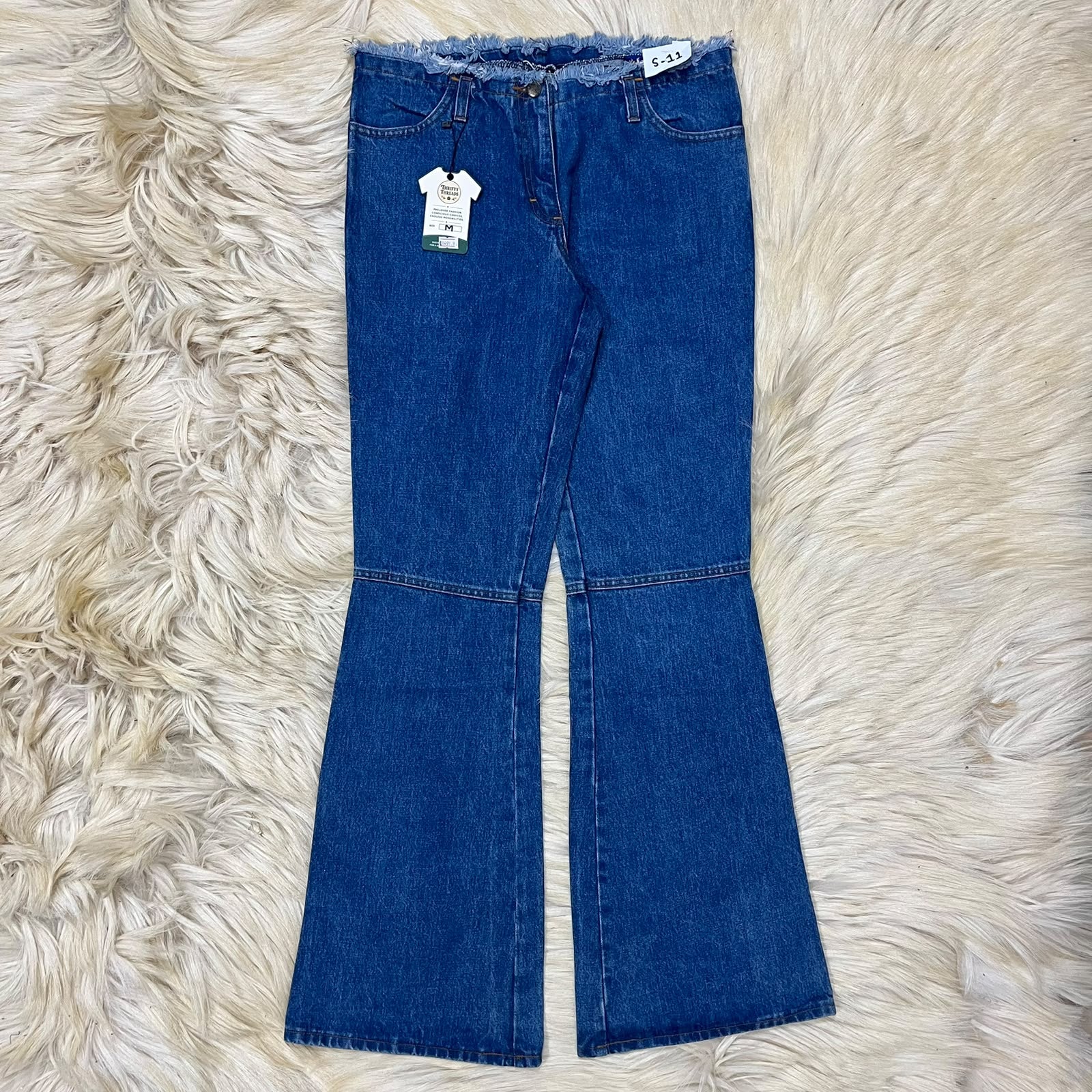 Retro Blue Flared Jeans